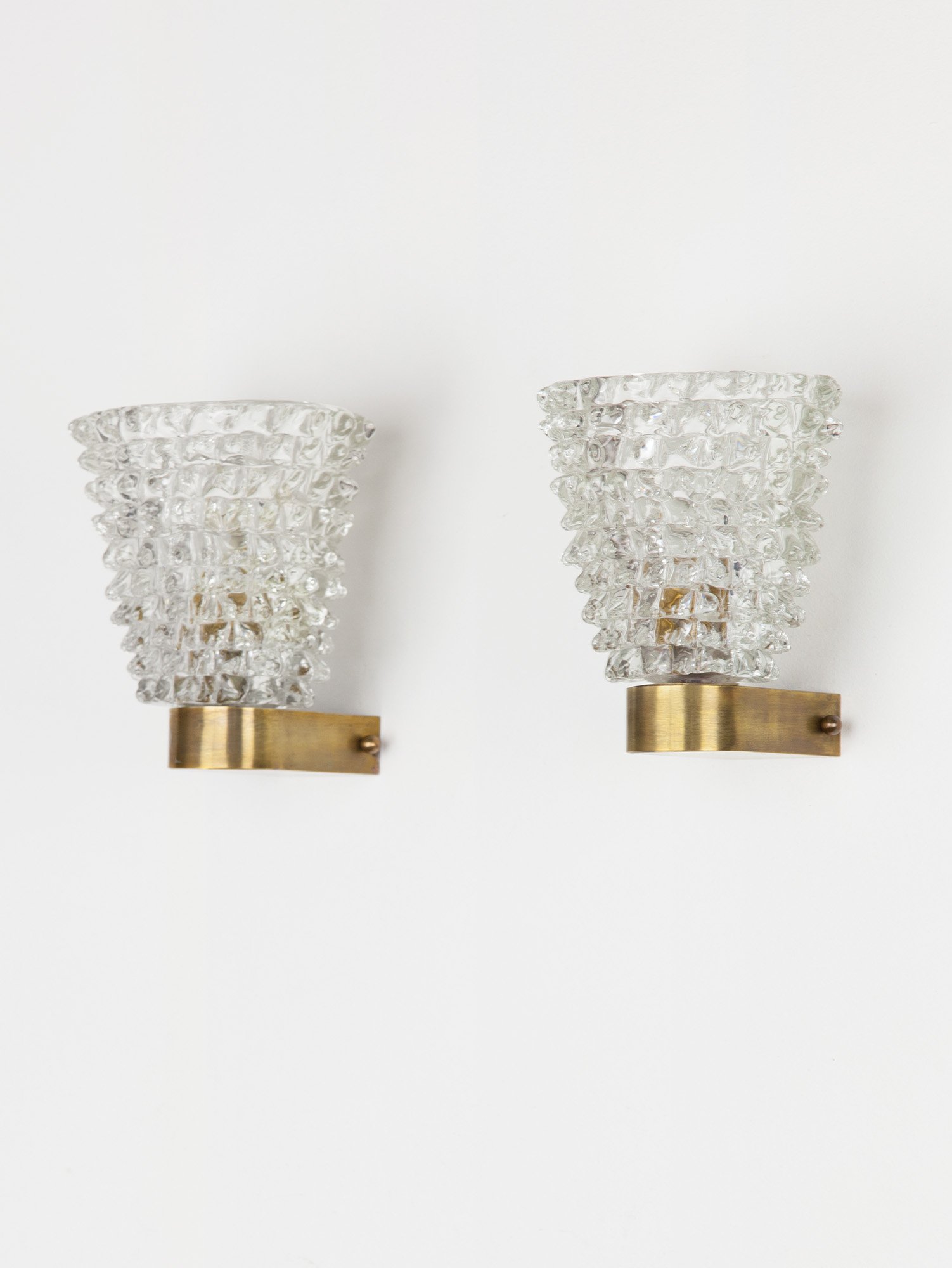 Pair of Barovier Rostrato Wall Lights, Italy, 1950s