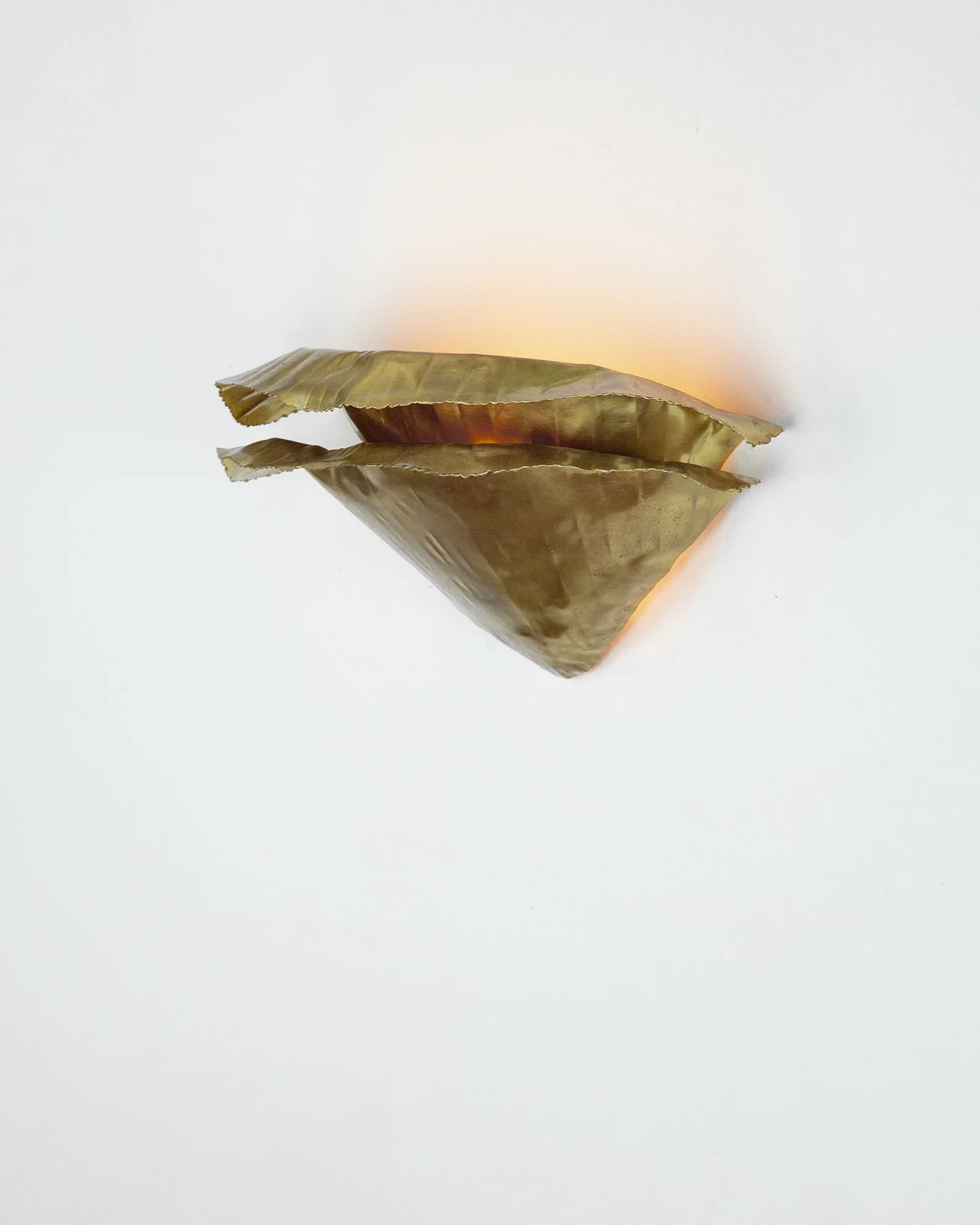 Vintage Brass Wall Light by Daniel D'Haeseleer, Belgium, 1970s