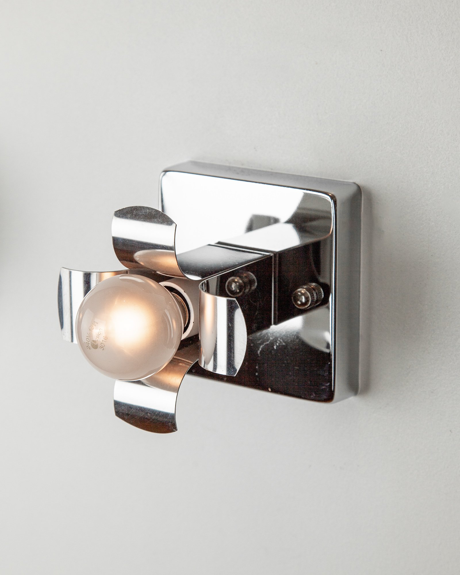 Italian Vintage Chrome Sconces