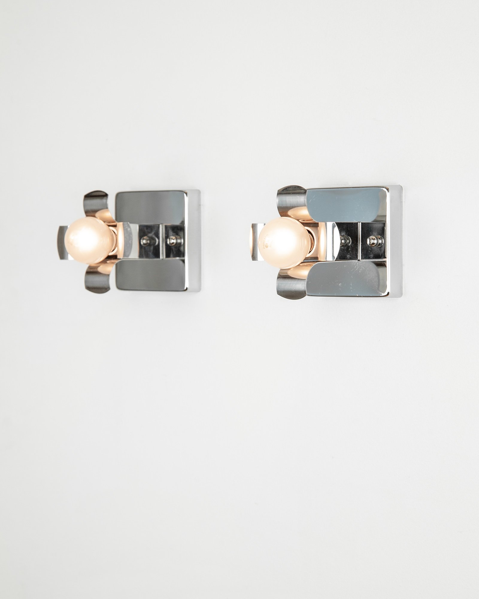 Italian Vintage Chrome Sconces
