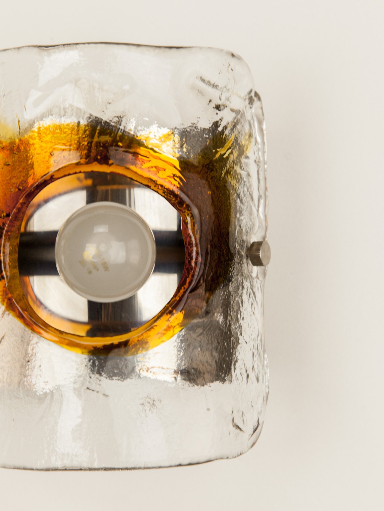Amber Murano Wall Lights by Mazzega, Italy, 1970s