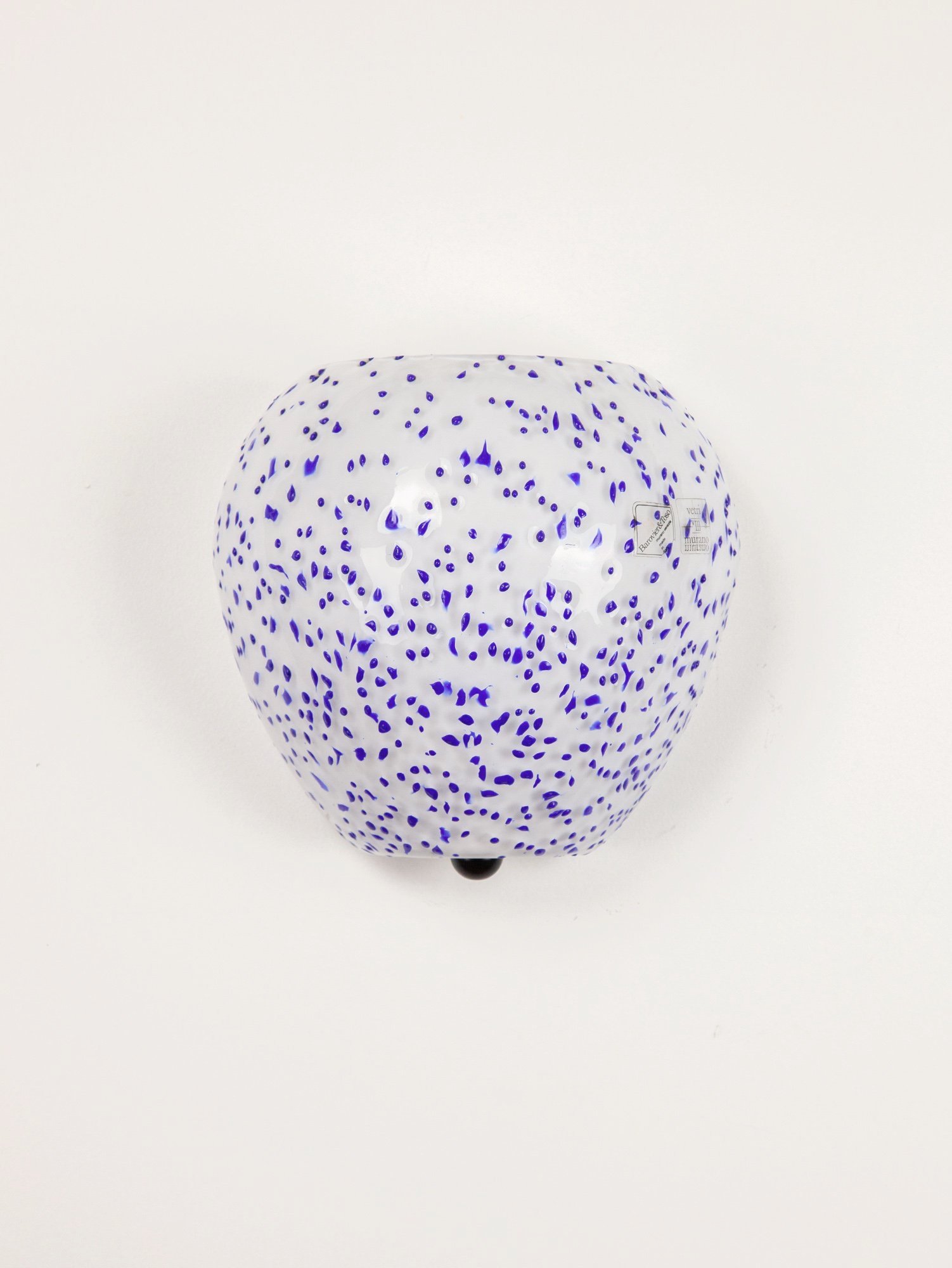 White Barovier Wall Light with Blue Dots, Italy, 1990s