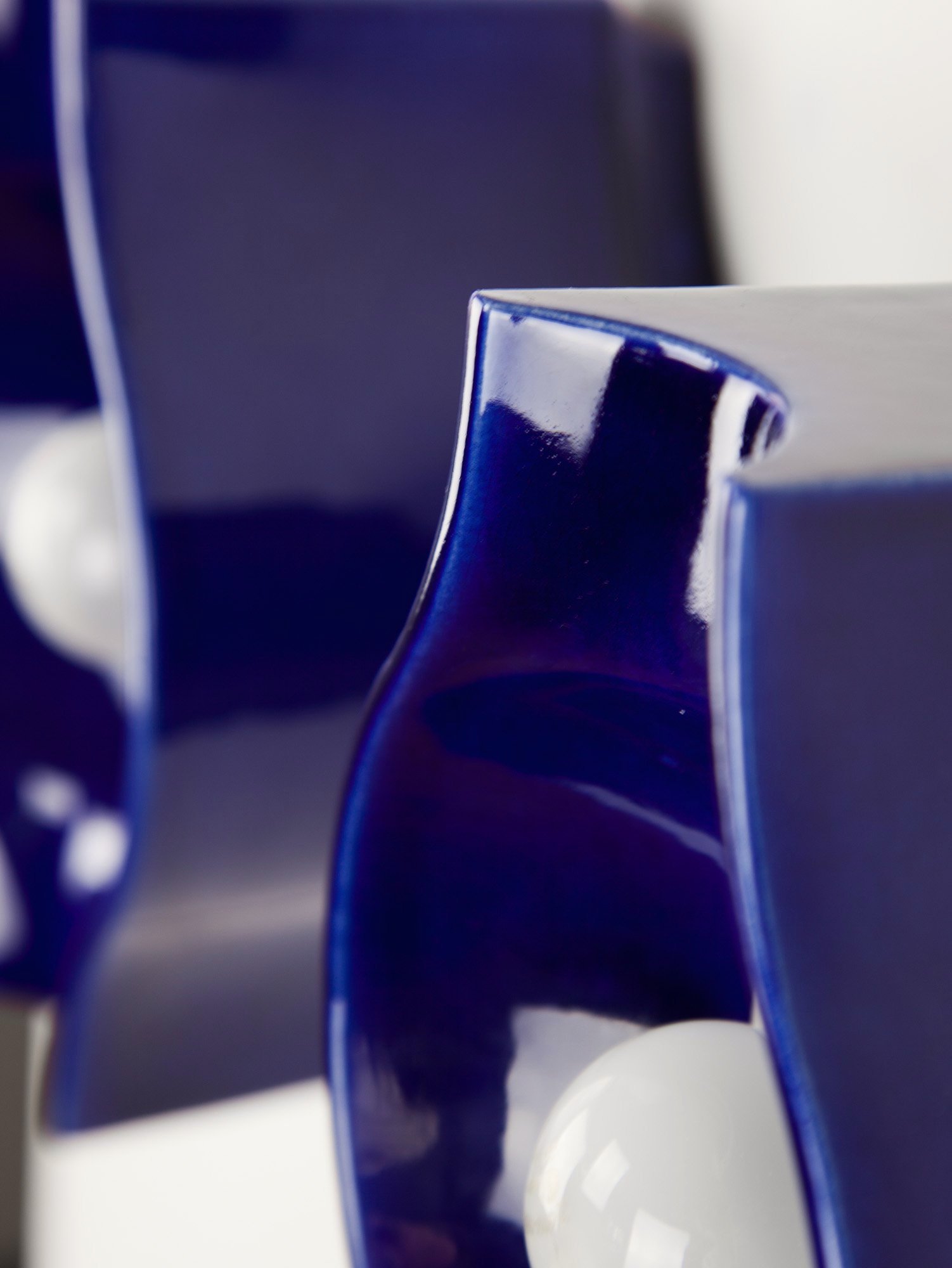 Pair of Blue Glazed Ceramic Sconces by Cari Zalloni, Germany, 1970s