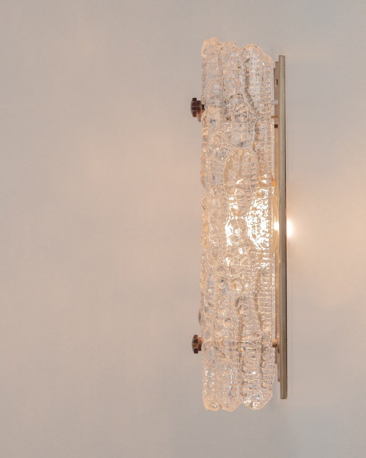Orrefors Glass Sconces by Carl Fagerlund for Lyfa, Denmark, 1960s
