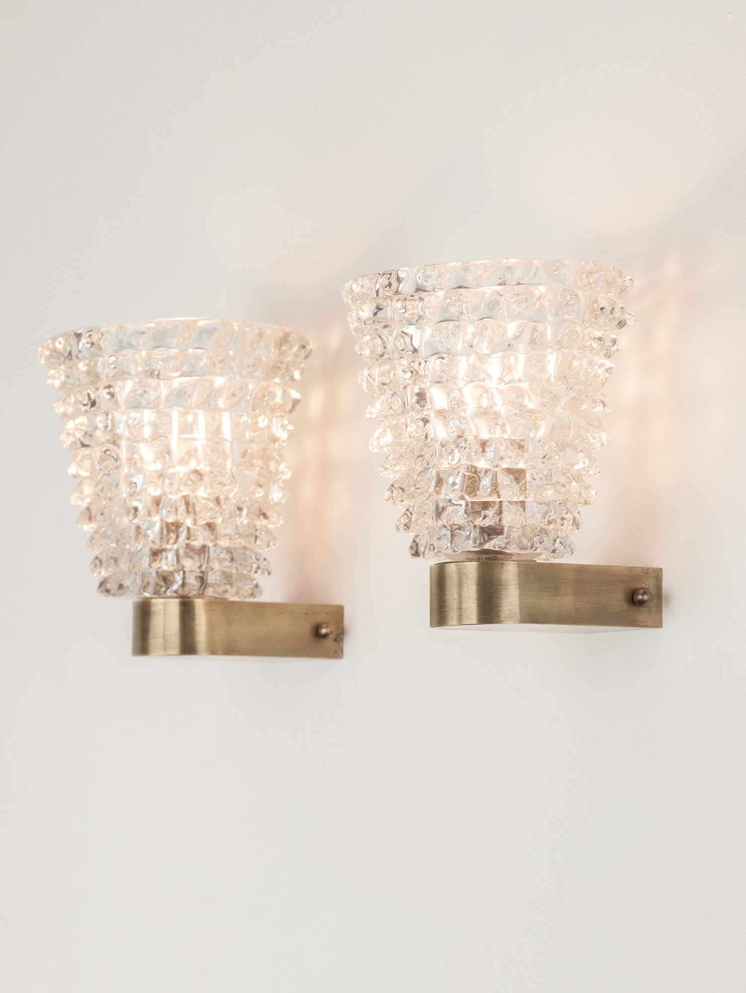 Pair of Barovier Rostrato Wall Lights, Italy, 1950s