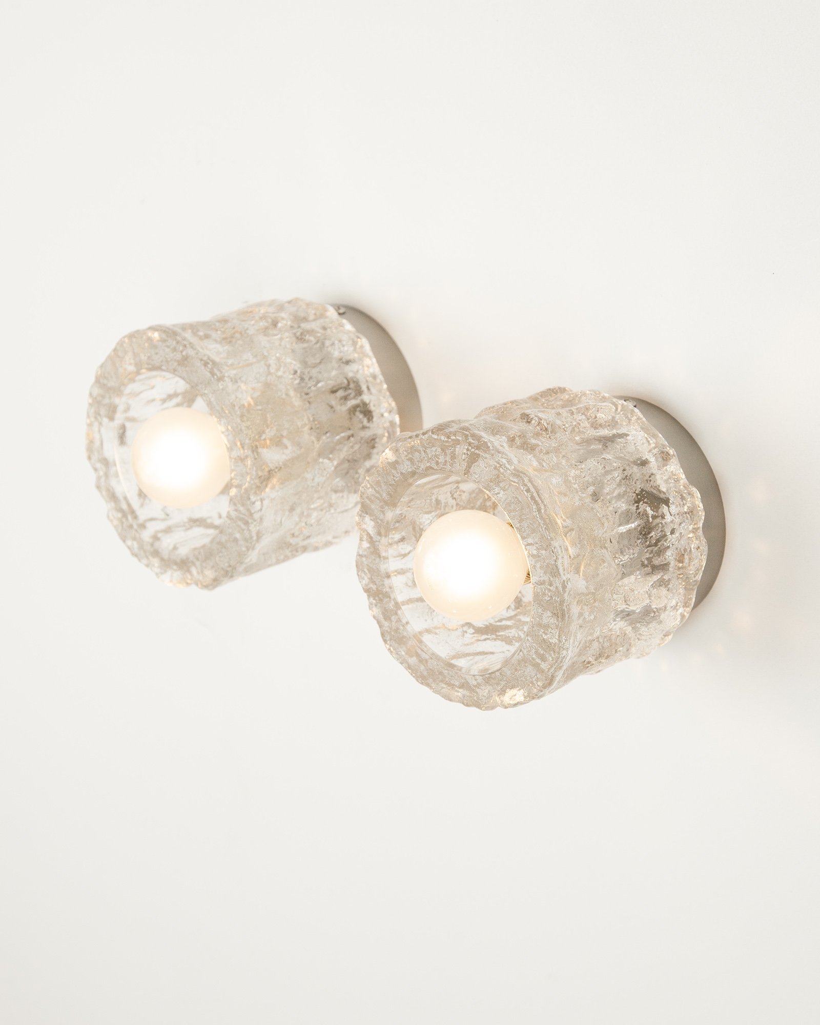 Peill Putzler Glass Wall Lights 1970s
