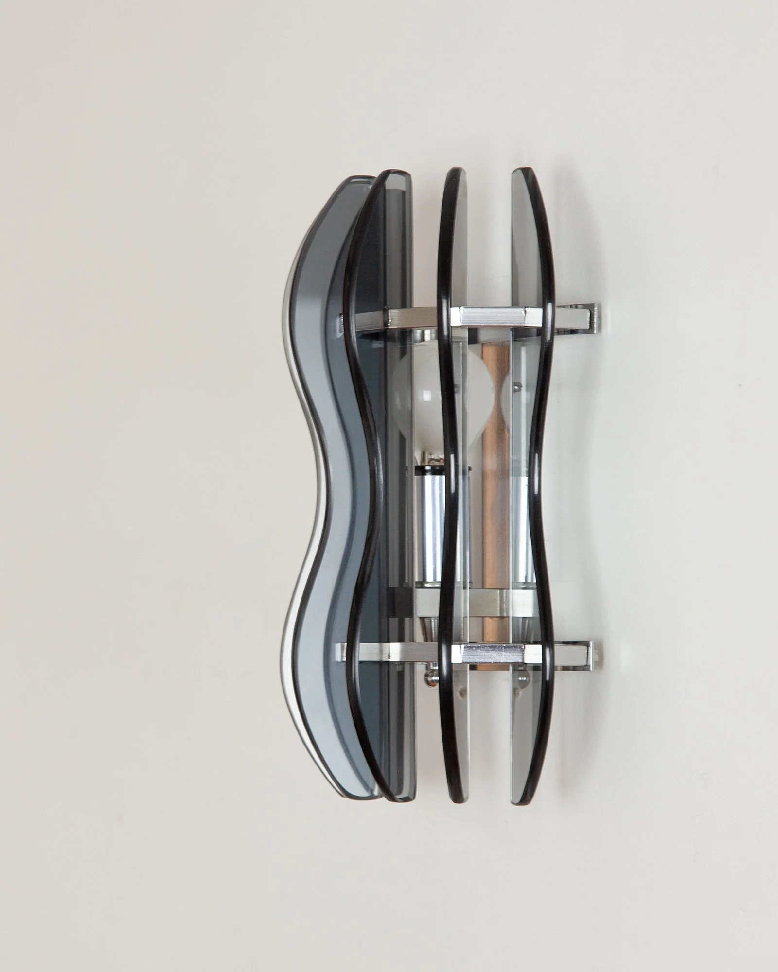 Italian Murano Glass Sconce by Veca, Grey, 1970s