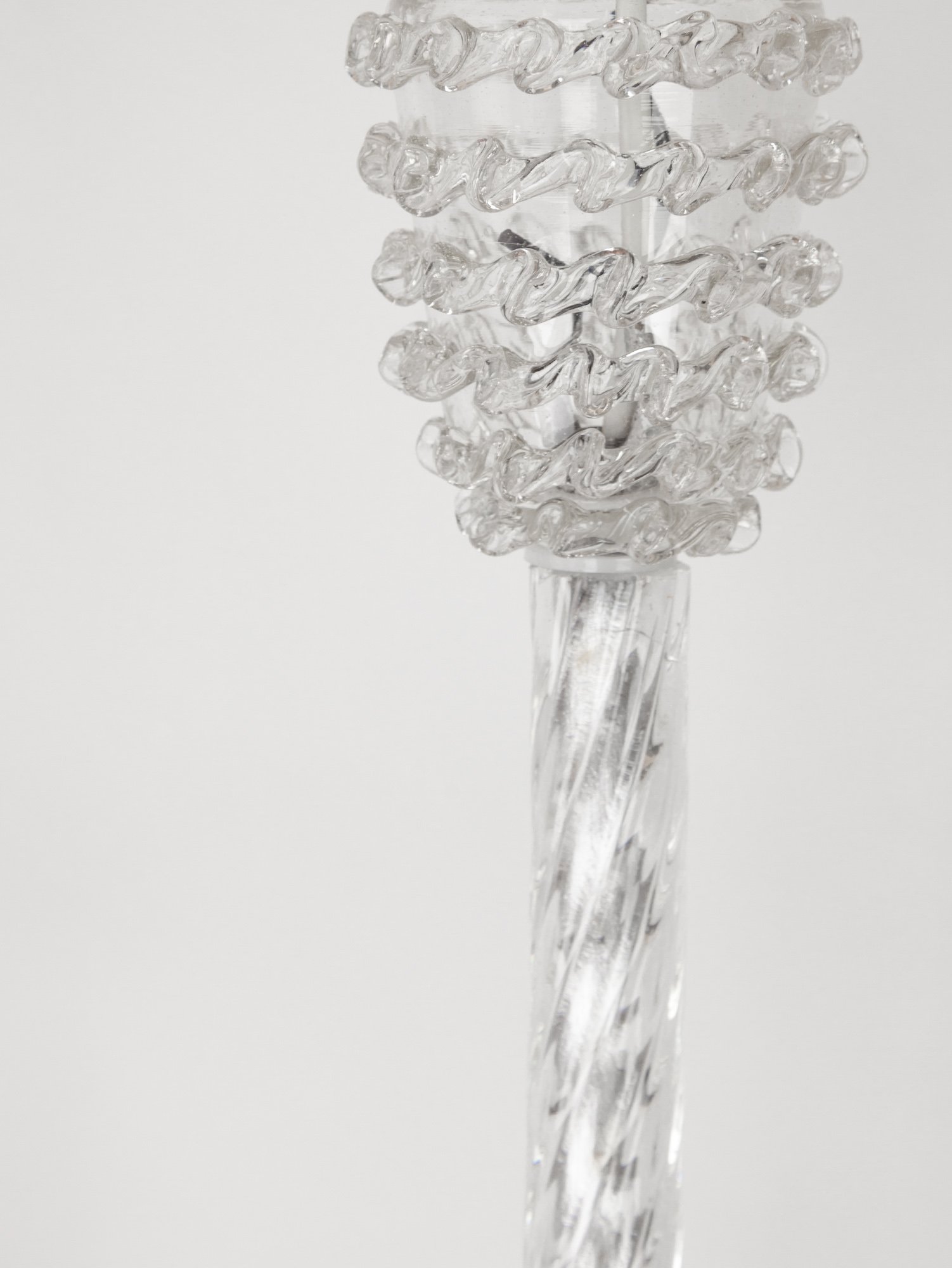 Vintage Murano Morise Ceiling Light by Barovier, Italy, 1940s