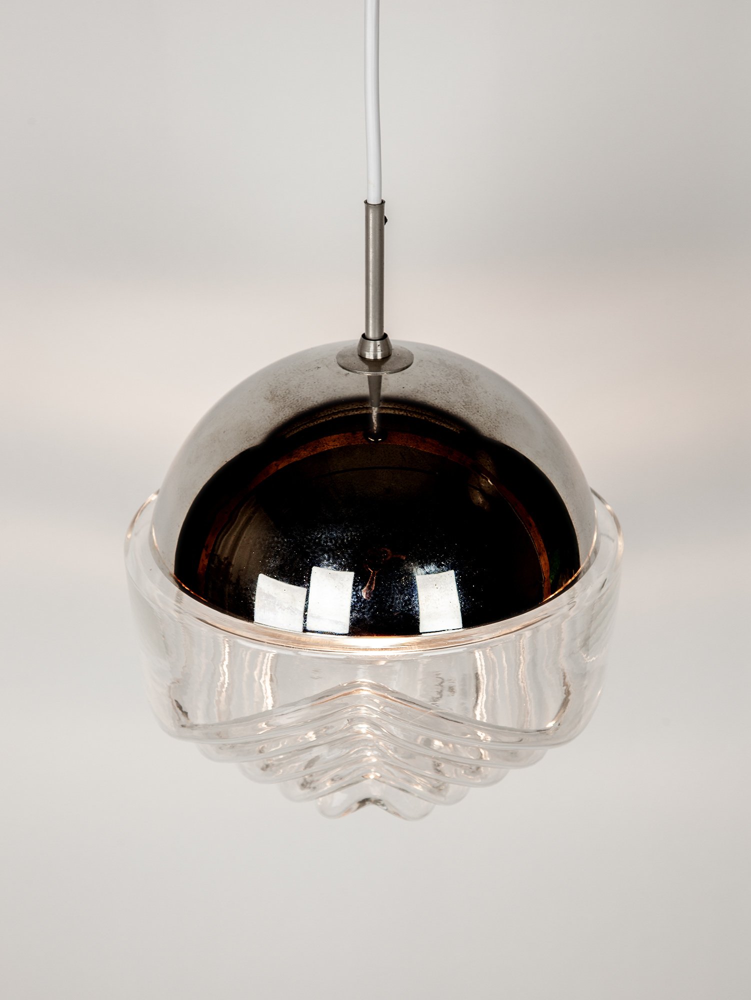 Geometric Peill & Putzler Glass & Chrome Ceiling Light | Aesthetiker