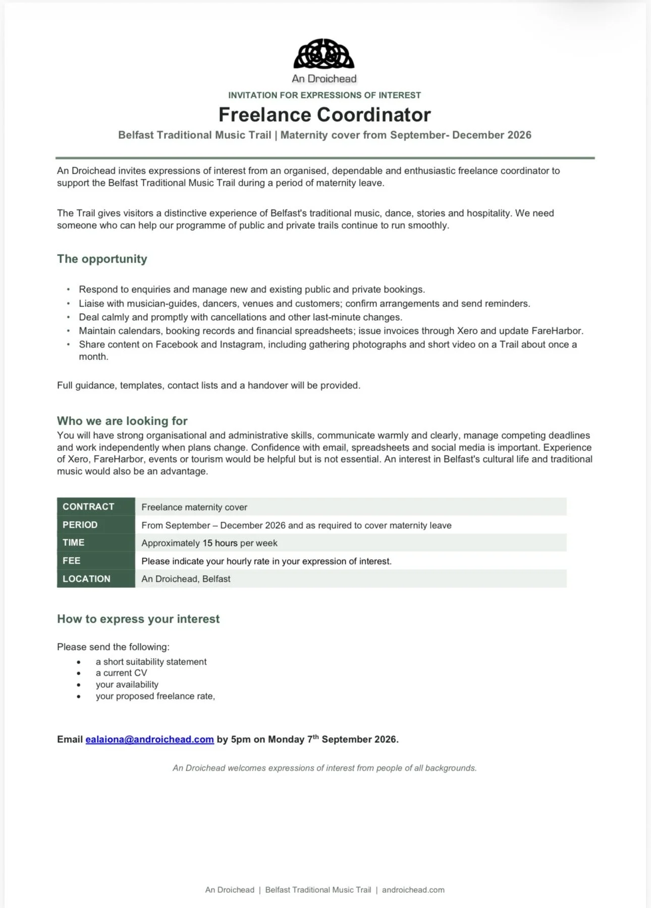 Freelance Coordinator 