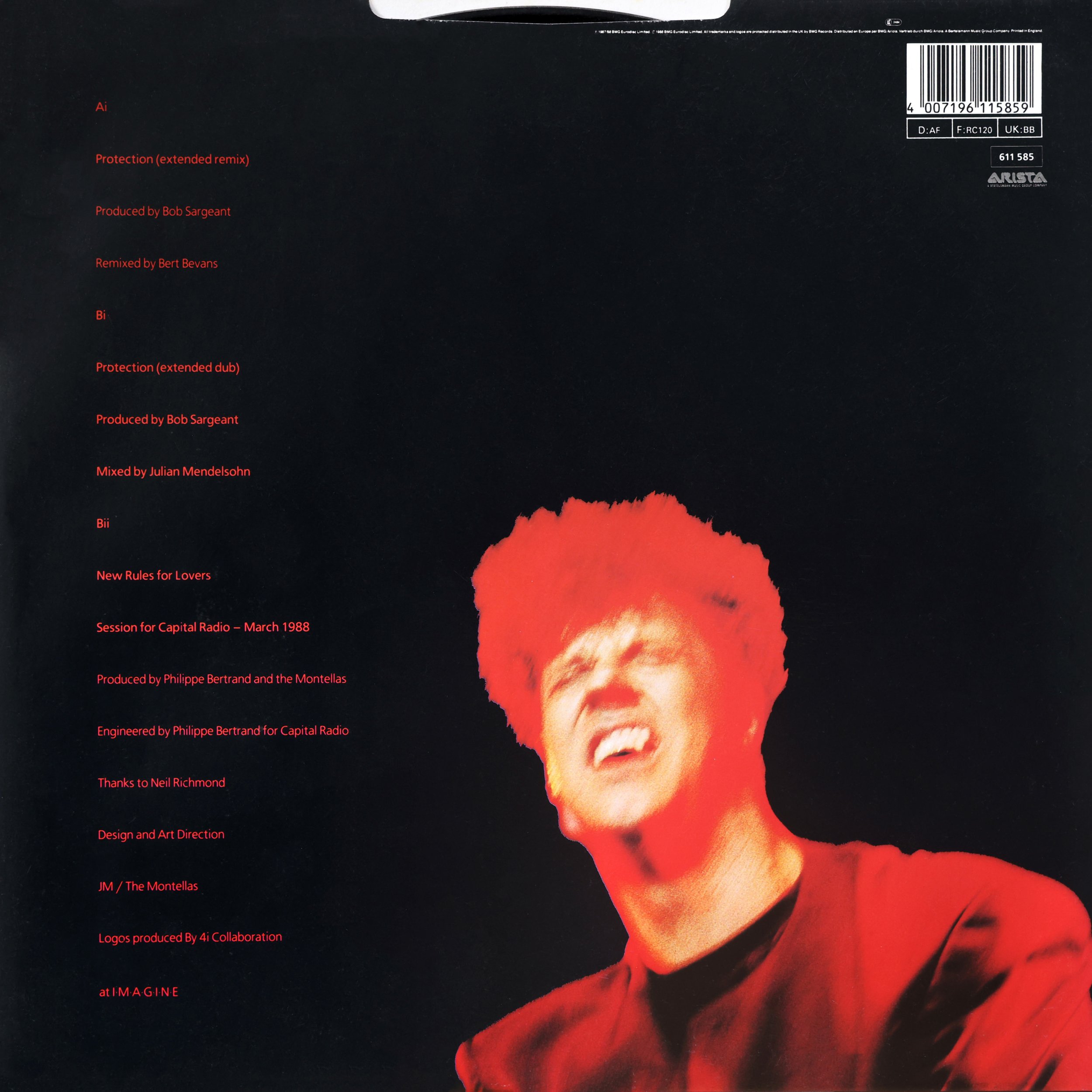 The Montellas - Protection - 12" single back