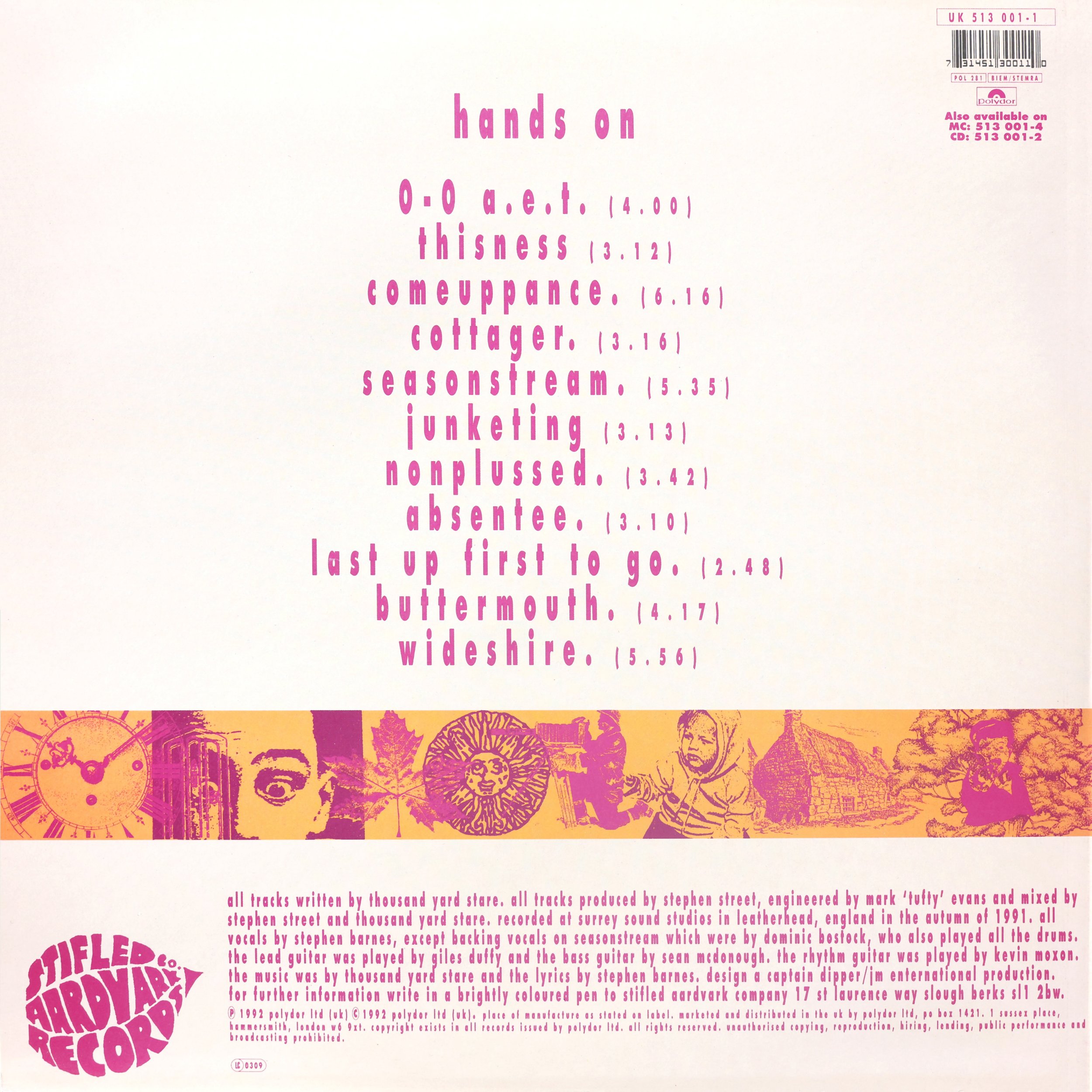 Thousand Yard Stare - Hands On - Album (back)