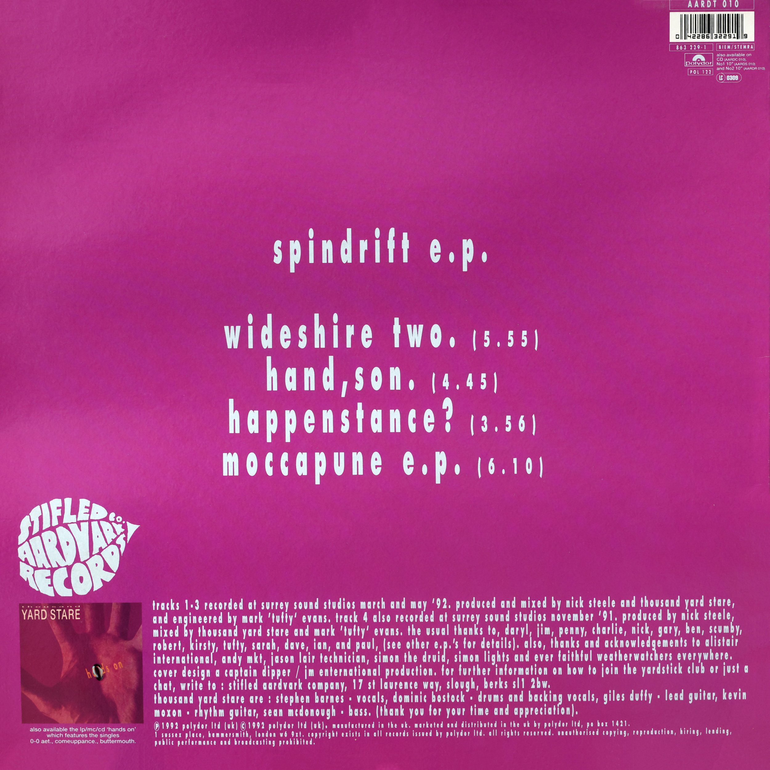 Thousand Yard Stare - spindrift e.p. (back)