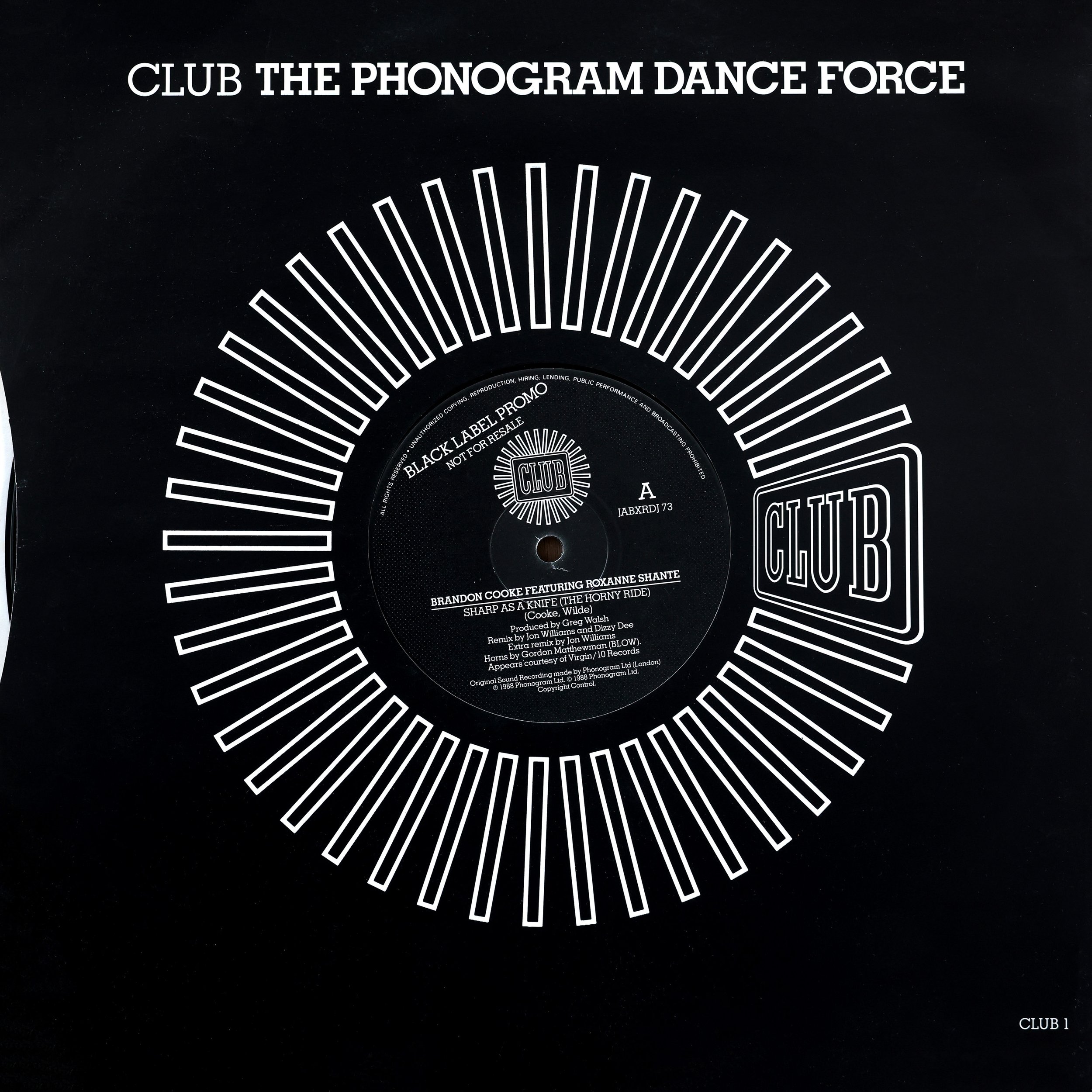 Brandon Cooke ft Roxanne Shante - Sharp As A Knife - (back)