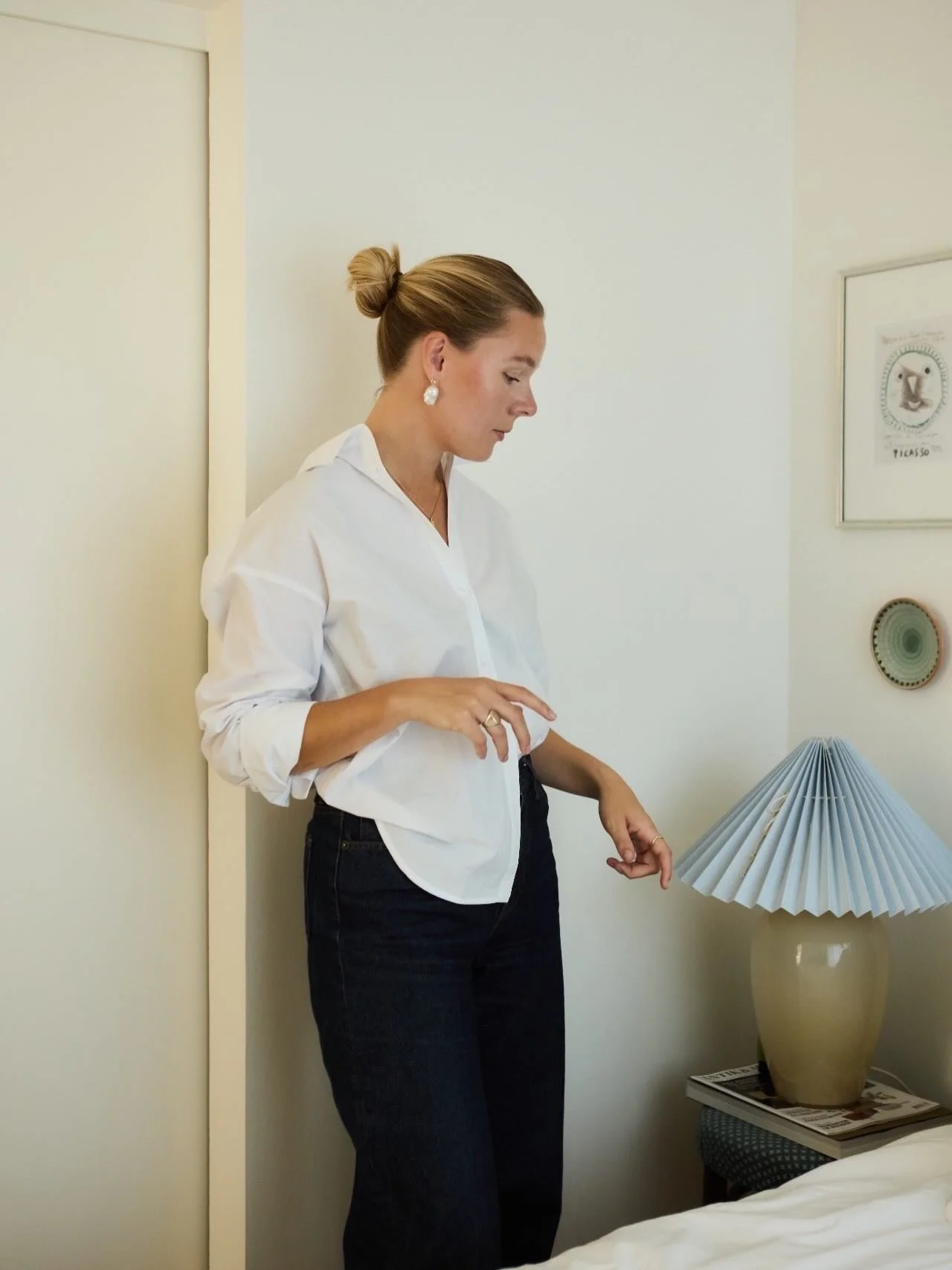 Marie-Louise wearing our Leo Pearl Studs🐚🐚🐚🐚