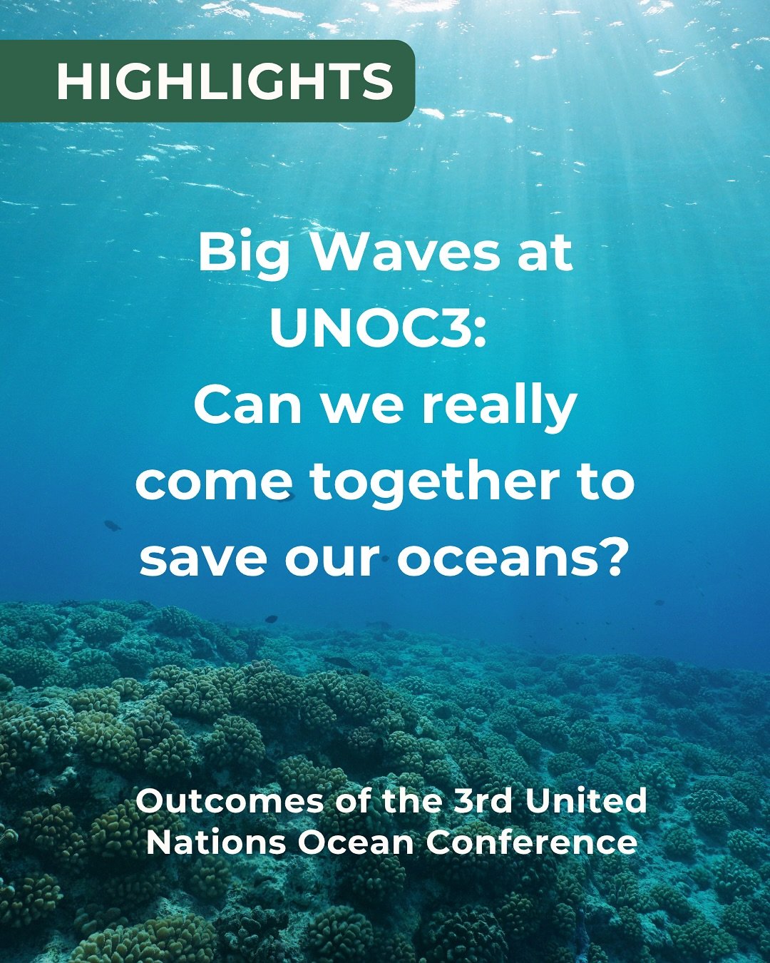 A lot happened last week at #UNOC3 that will impact every single one of us. After all, the ocean covers 71% of our planet and sustains all life on Earth. 🌊
Here is a run through of some of the big things that were achieved! And for you? It’s