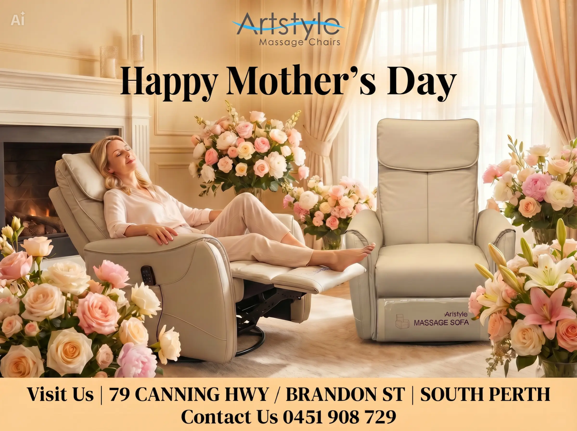 Artstyle Rocking Massage Recliner