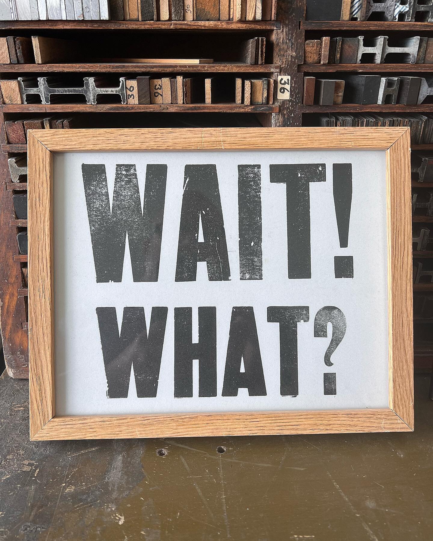 W. Wait! What? @36daysoftype #36daysoftype #36daysoftype_w #letterpress #woodtype