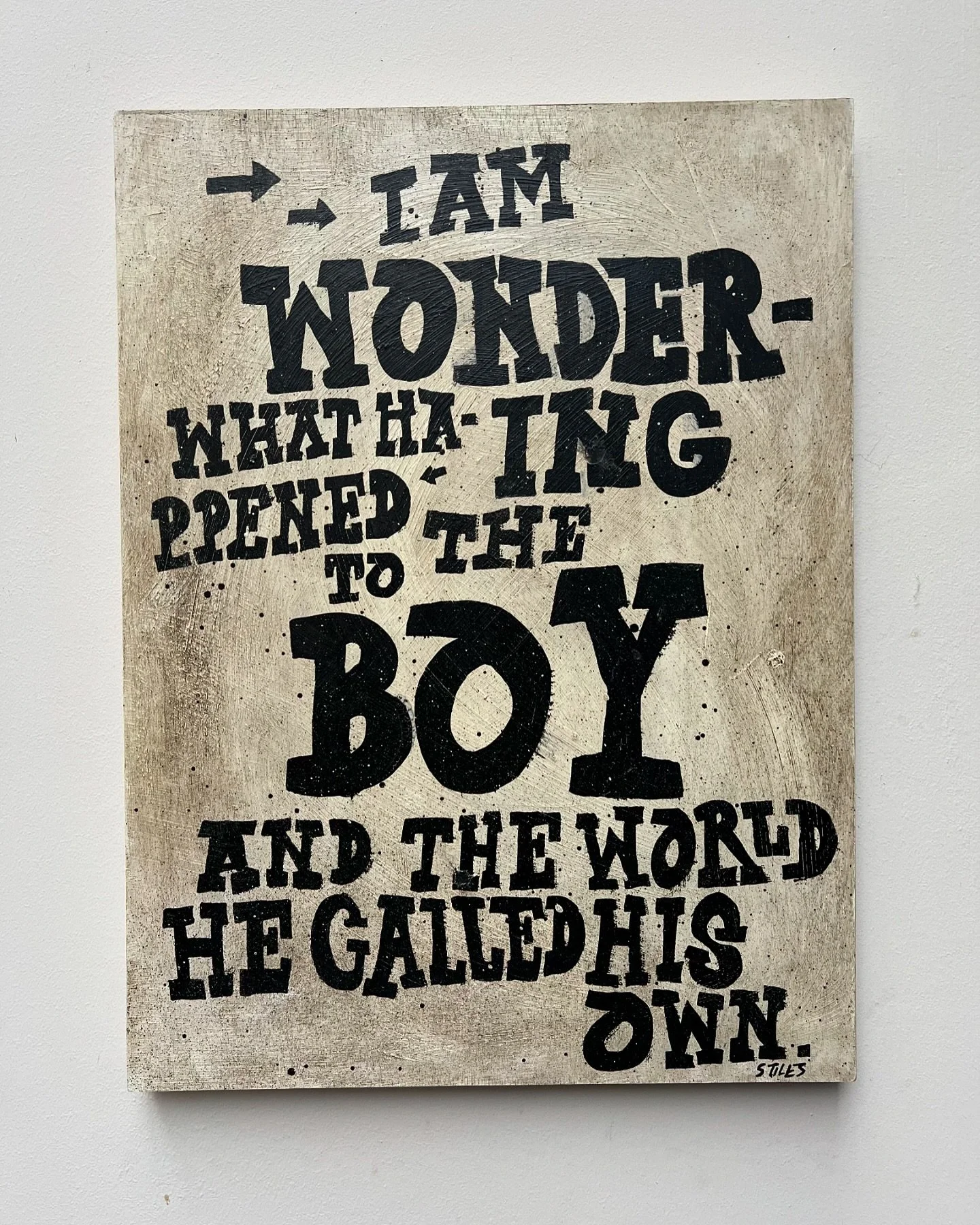 New series of type paintings onto wooden panels. 
Playing with textures. 

#painting #typography #typeart #words #blackandwhite #monochromatic #mono