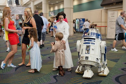 photograph of r2d2 at star wars celebration