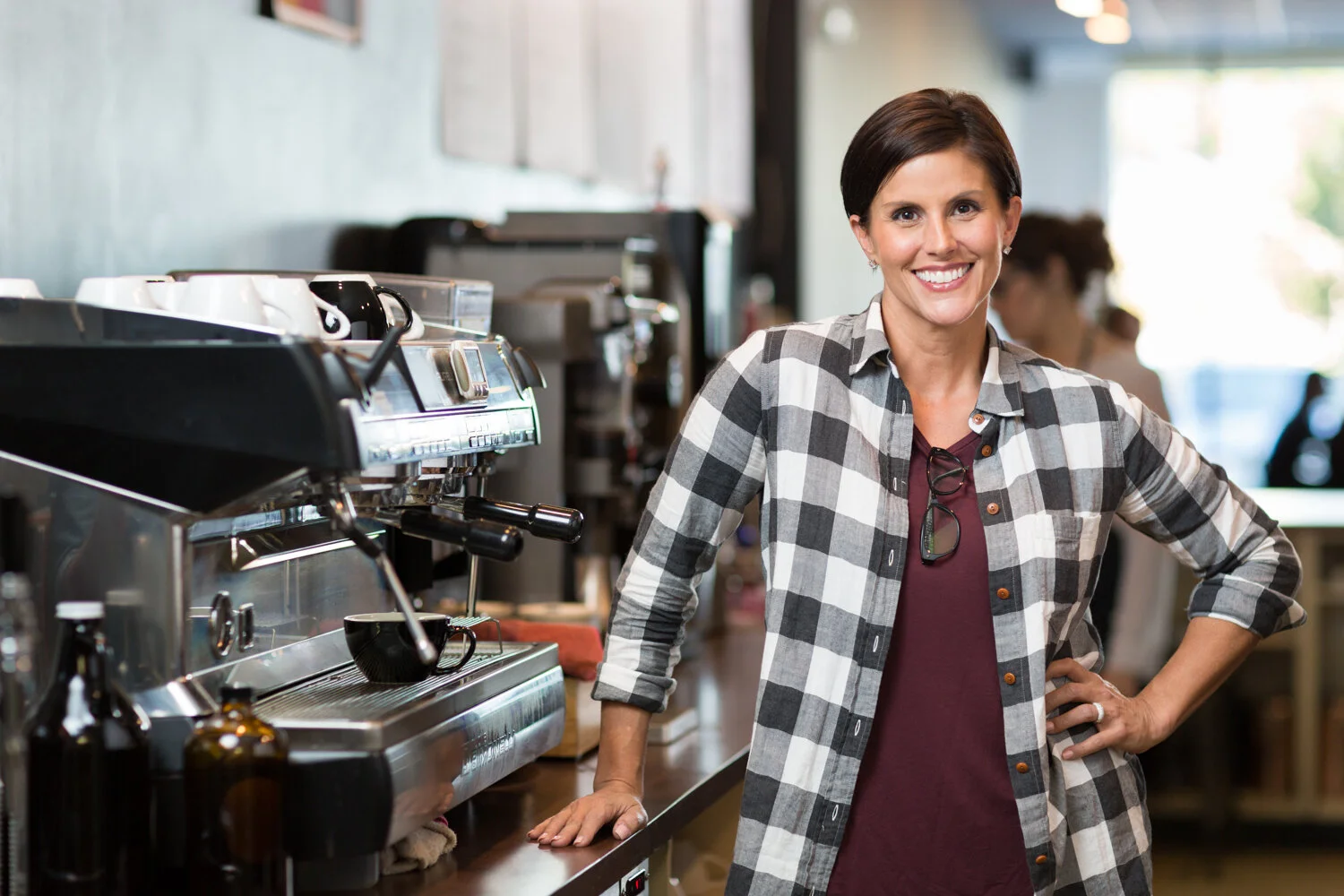Photograph of female coffee shot owner