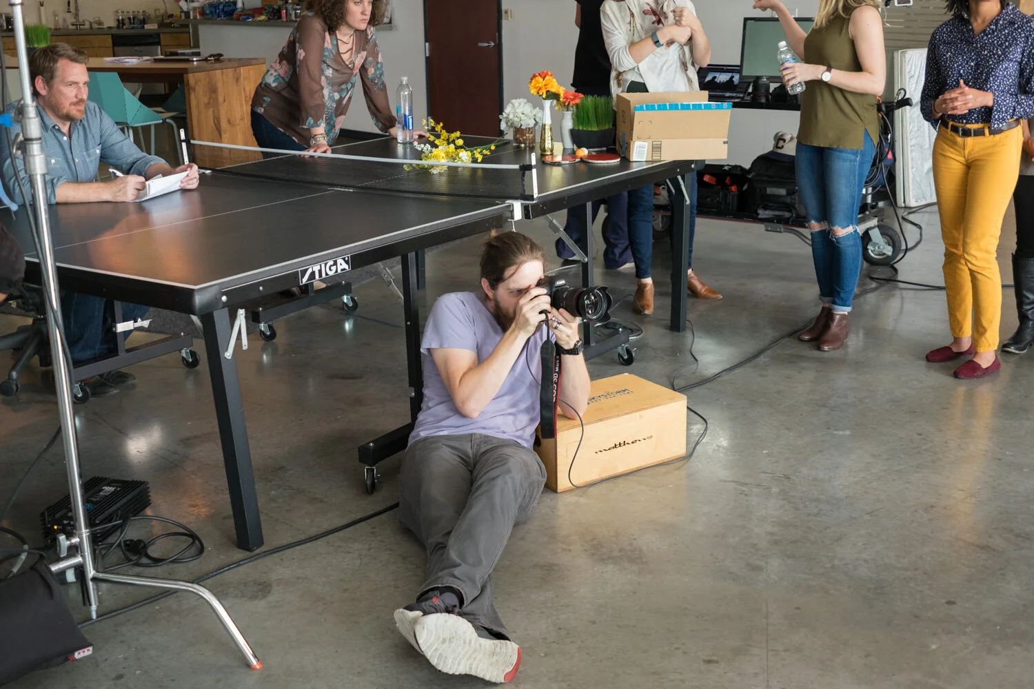 Photograph of brian carlson behind the scenes