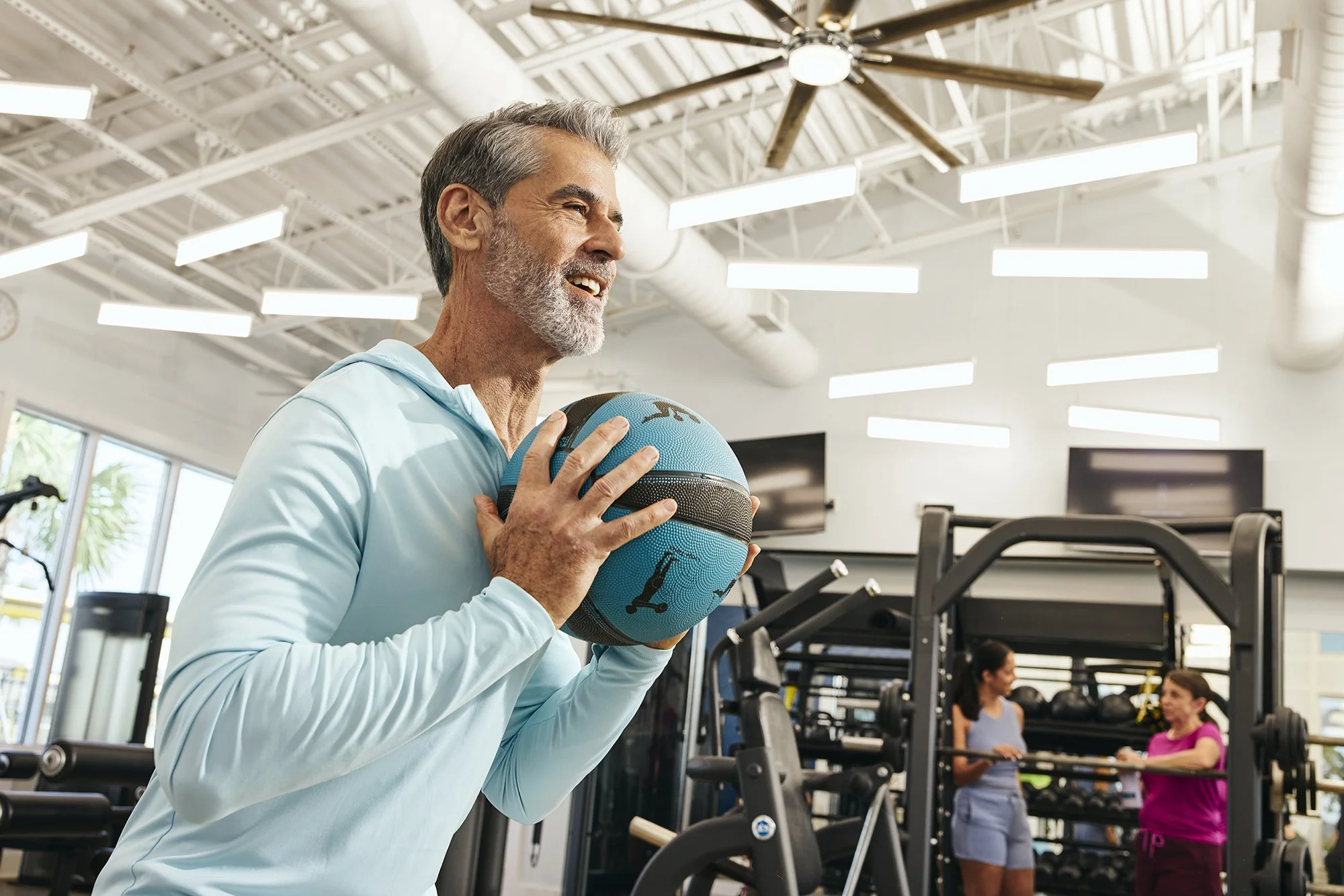Lifestyle photo of a man working out in the fitness center at a Mattamy Homes community