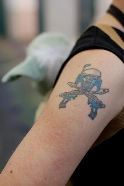 photograph of star wars tattoo