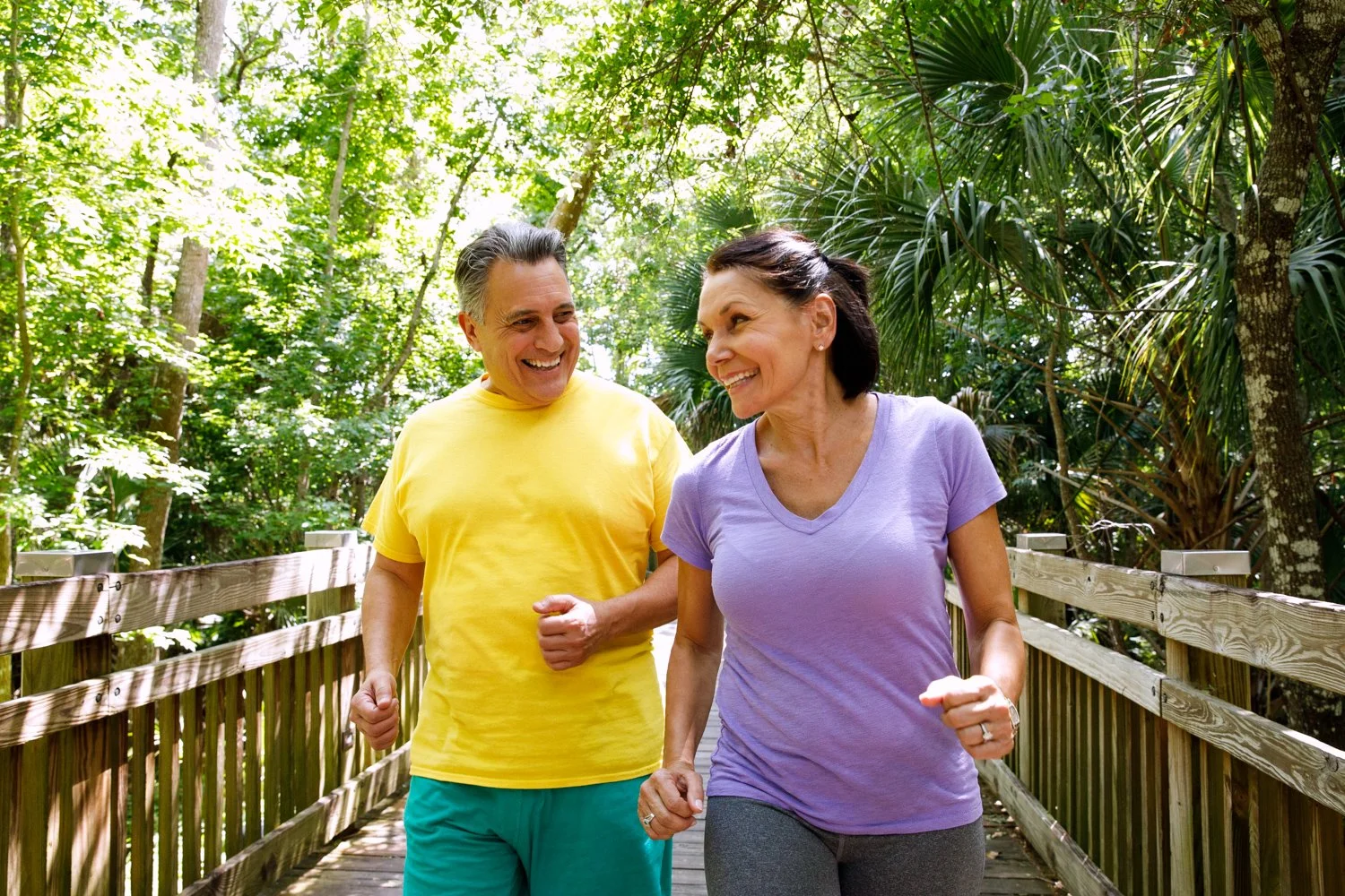 photograph of elderly couple on walk