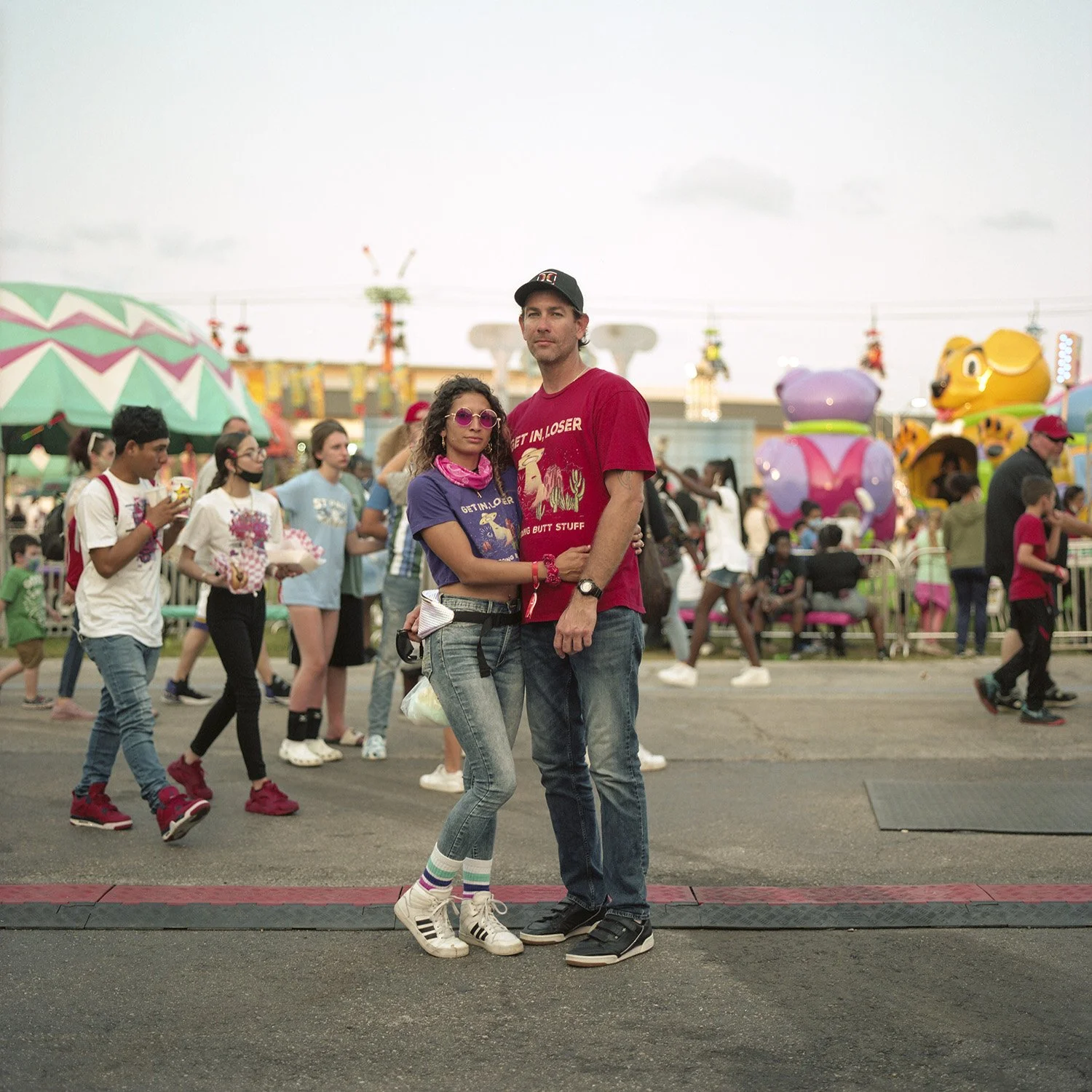 photograph of couple at fair