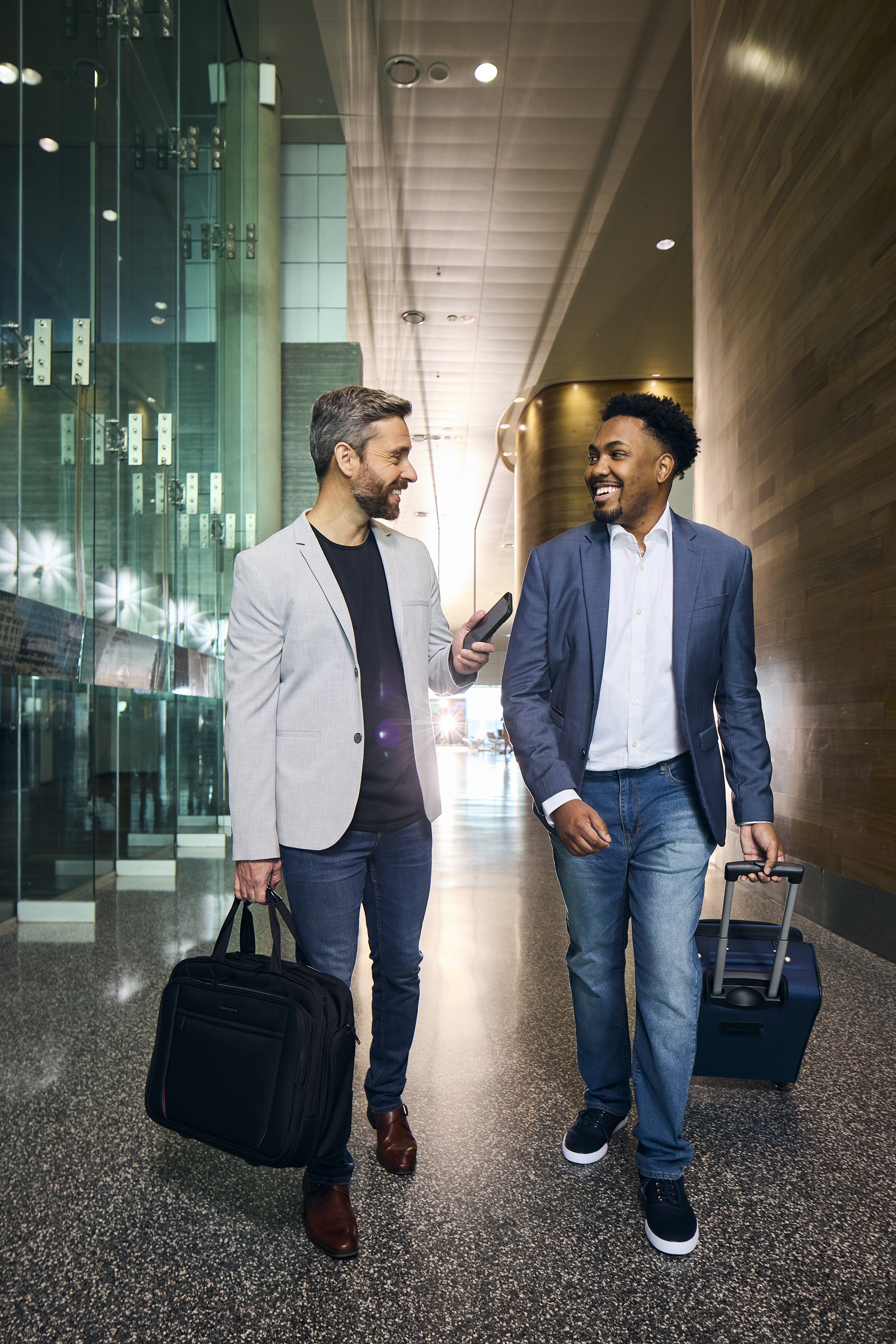 men walking hall at tampa international airport