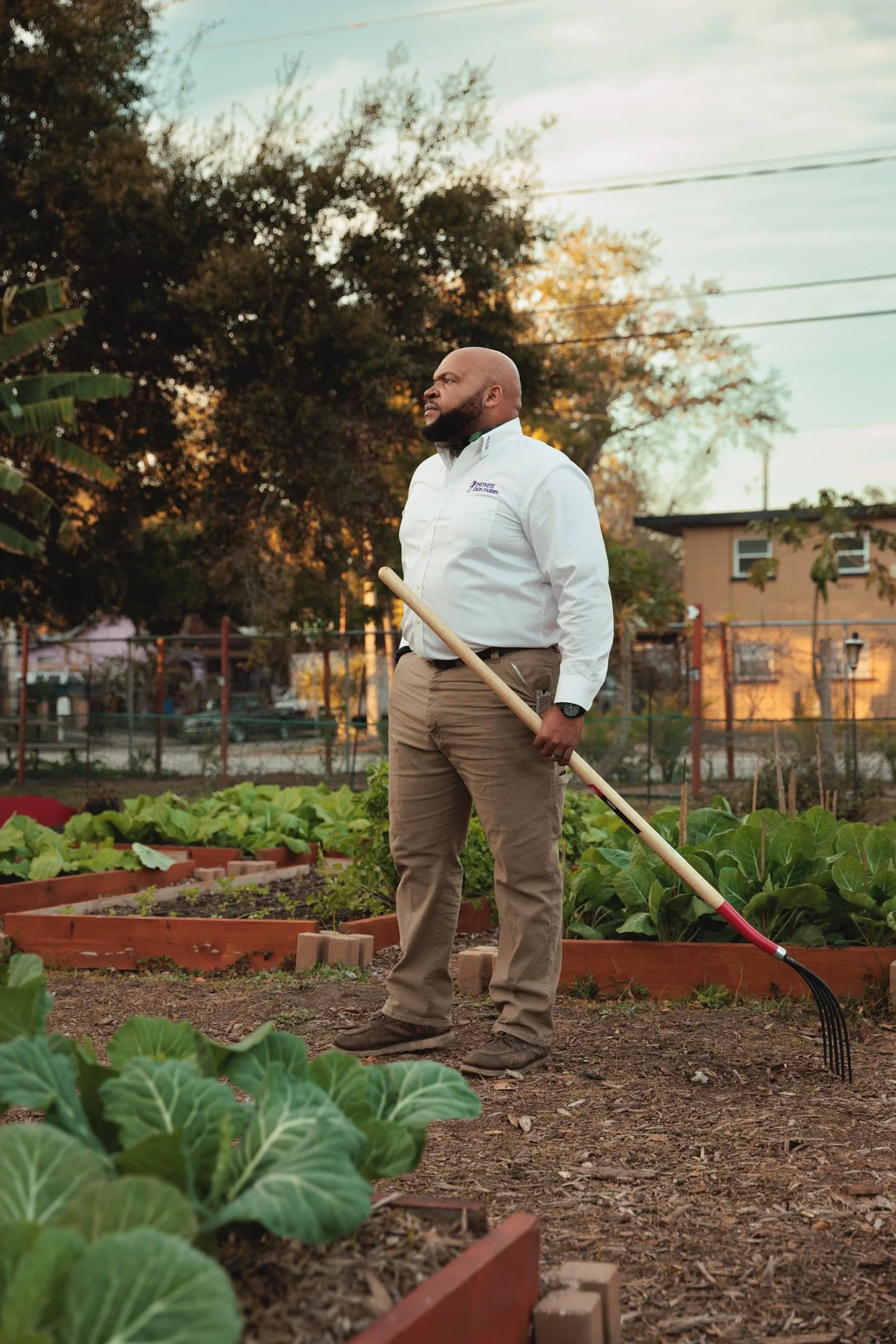 photograph of ray warthen in garden in orlando
