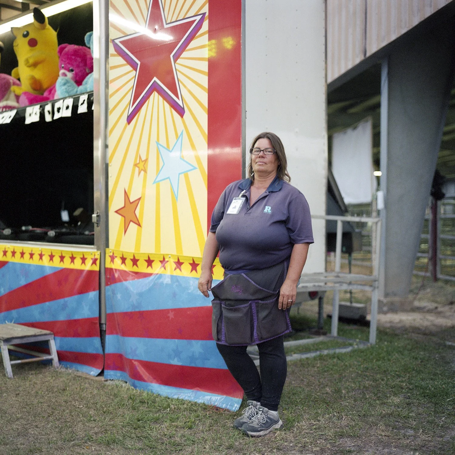 photograph of carnival worker