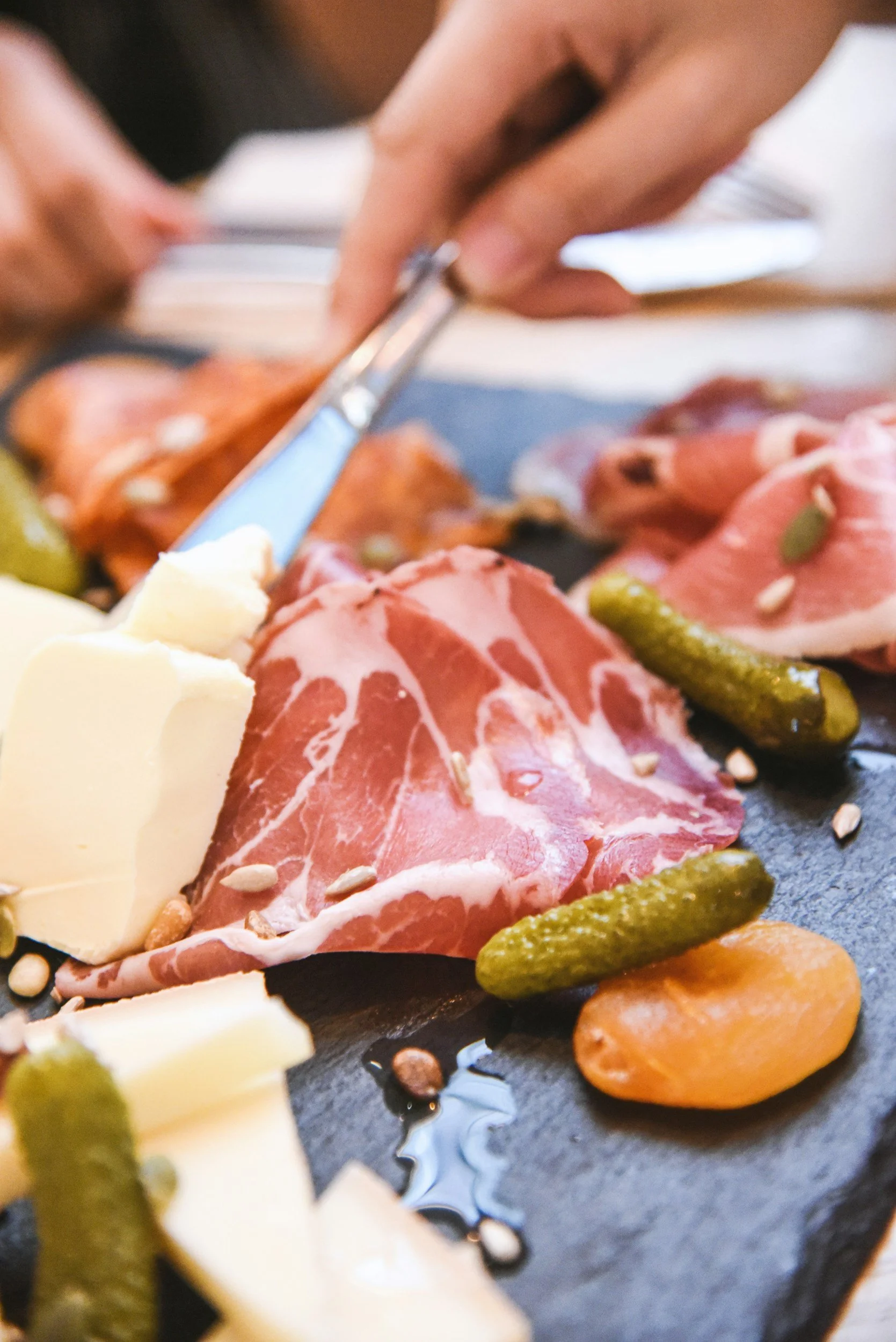 Charcuterie with cheese and genoa