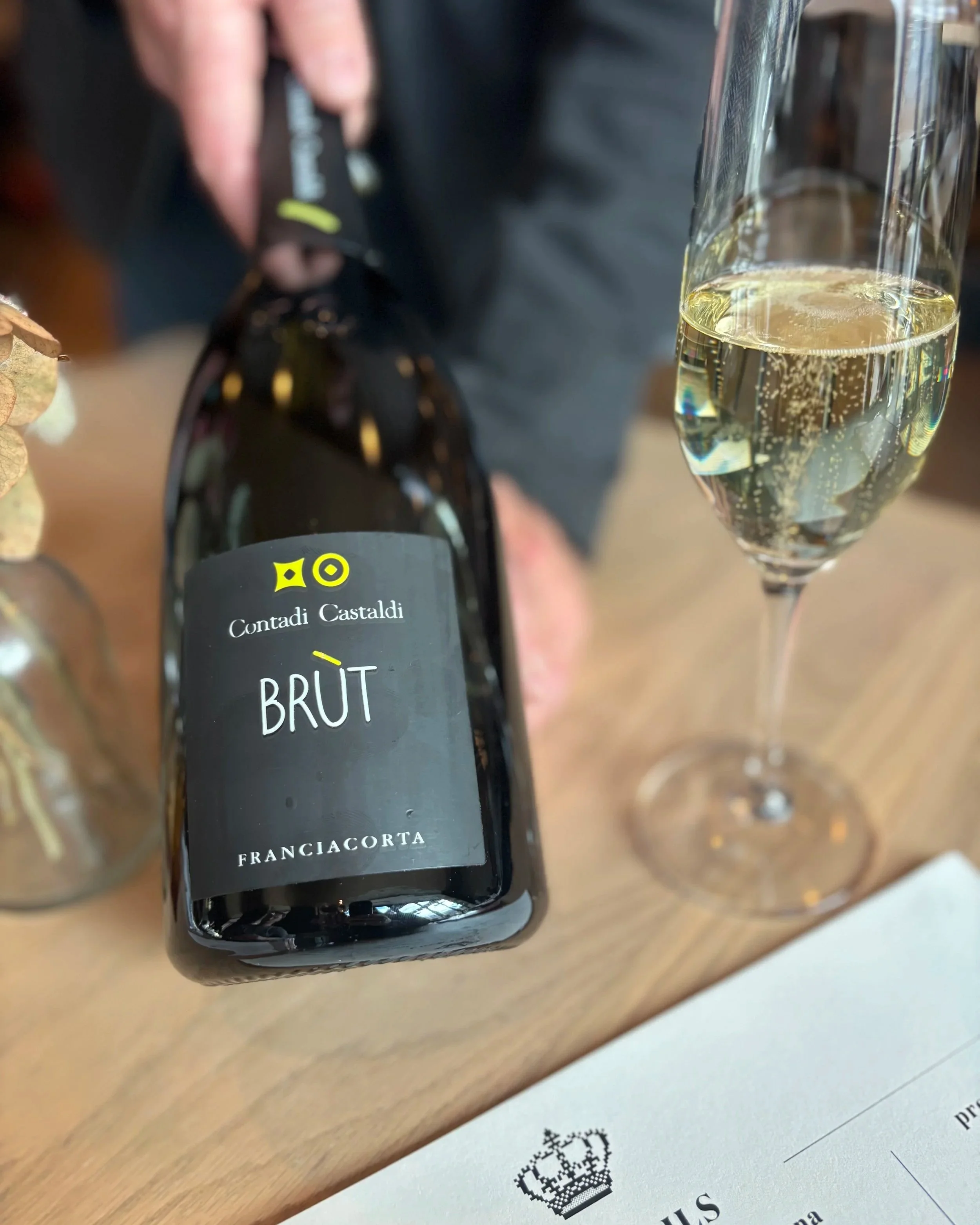 Bottle of Sparkling Wine and wineglass