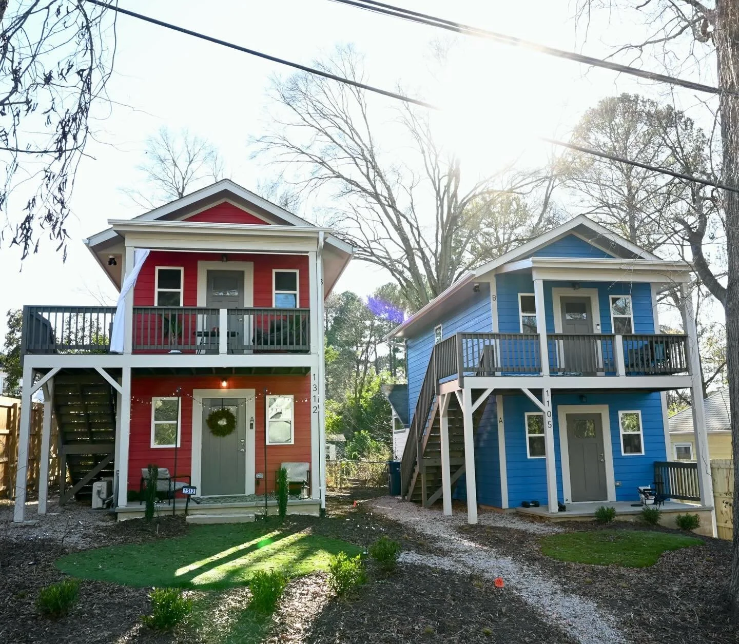 Sun shining through a tiny community&mdash;this is a 4-unit project we&rsquo;re really proud of! Hope all our Durham friends are enjoying the warmer weather this week. 🌞