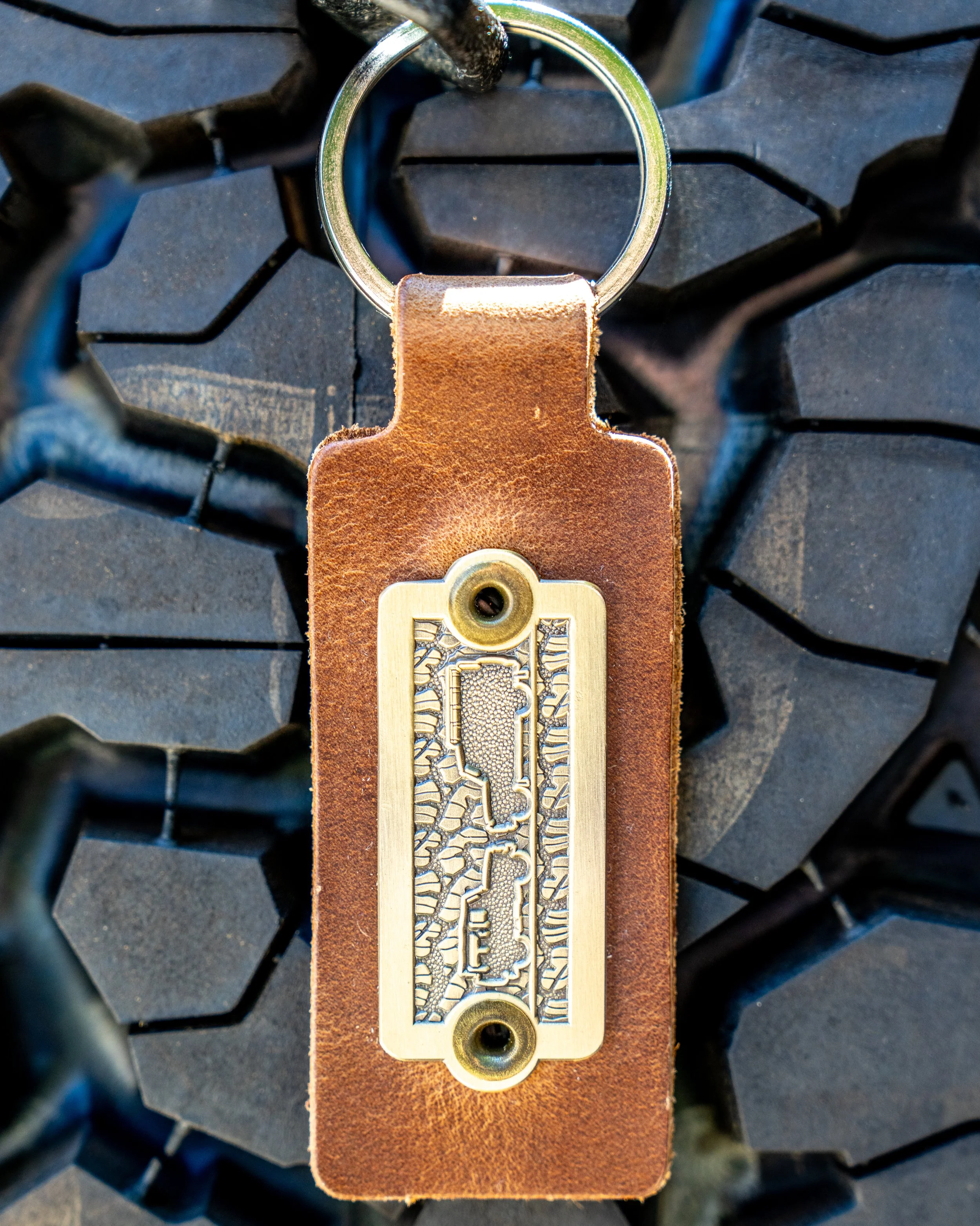 NAS Registry Leather Keychain
