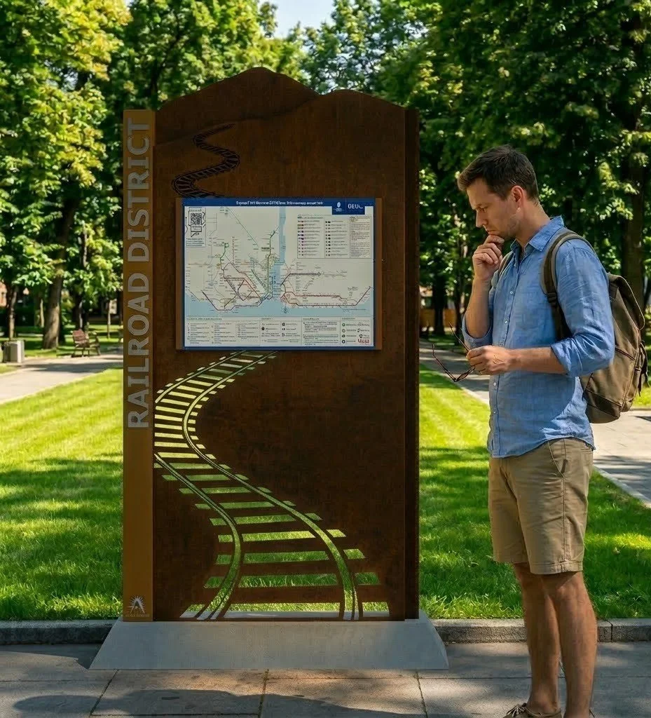 Transforming wayfinding into art

We're thrilled to unveil our innovative wayfinding sign concepts, brought to life in collaboration with Pam Kuhn Creative! These designs blend functionality with storytelling, celebrating Ashland's unique charm and h