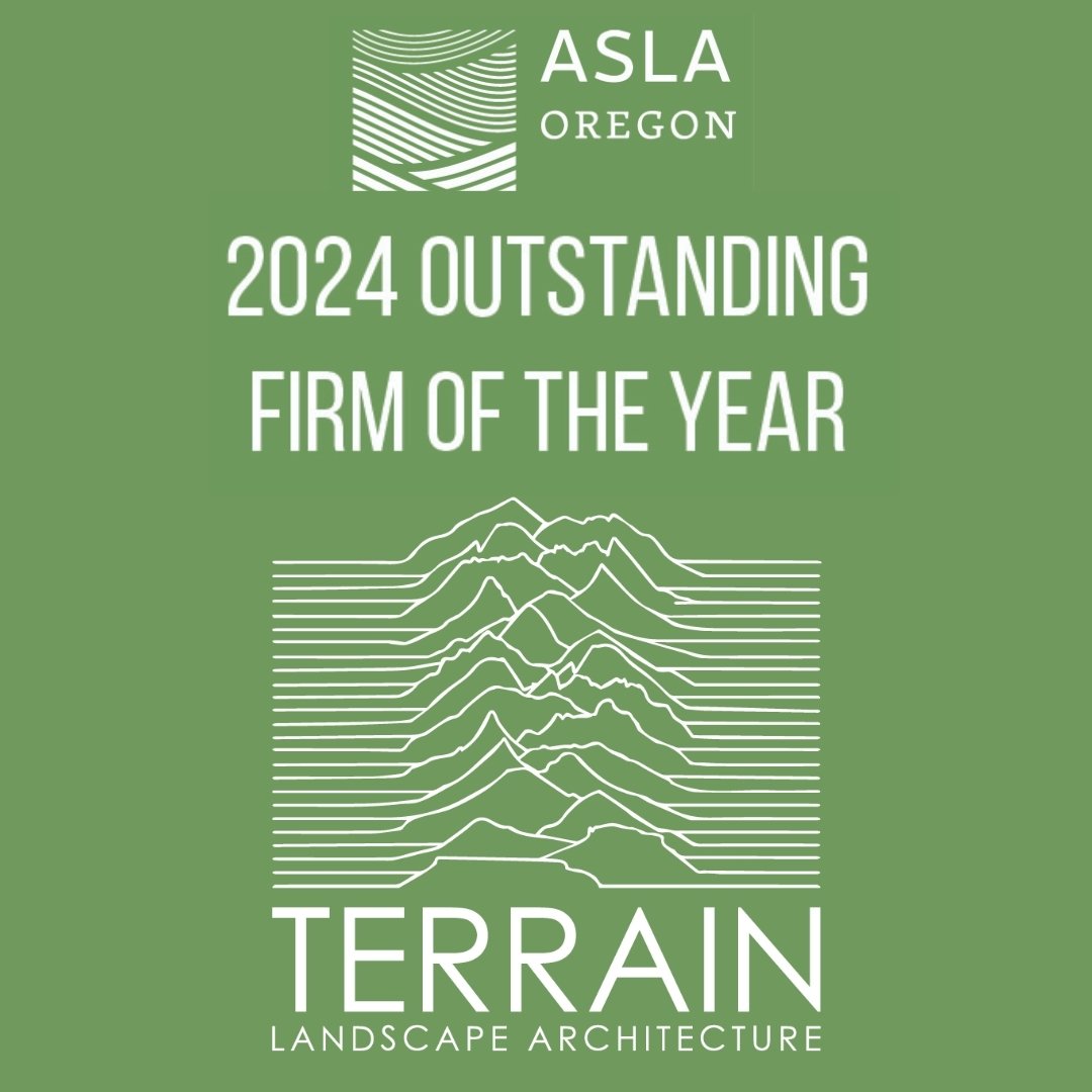 Terrain was recognized as ASLA's Outstanding Firm of the Year for 2024! We were thrilled to accept the award in Portland over the weekend!🏆🎉🥂

Check out our recent work at terrainarch.com!