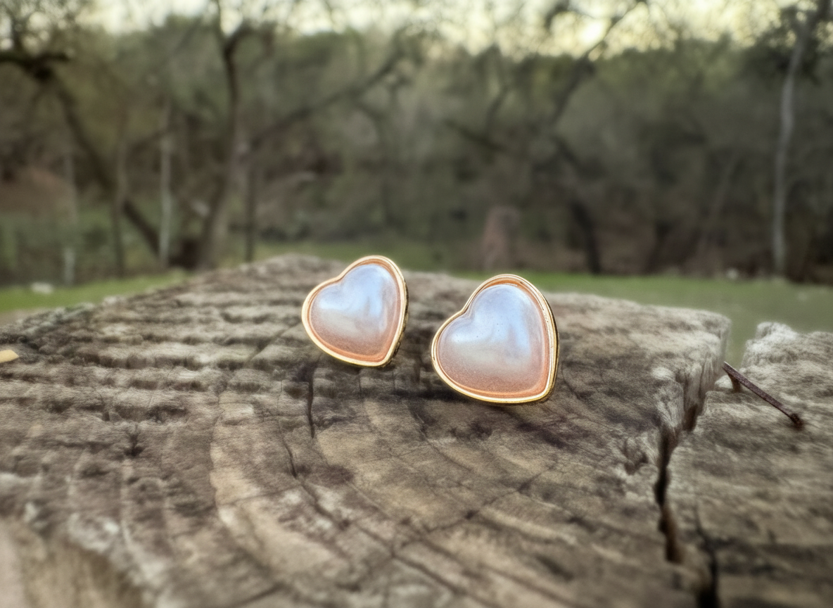 The Elevated Muse Collection - Heart Shaped Pearl Earrings
