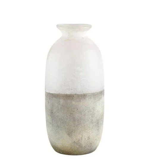 Elevated Rustic Glass Vase - Large