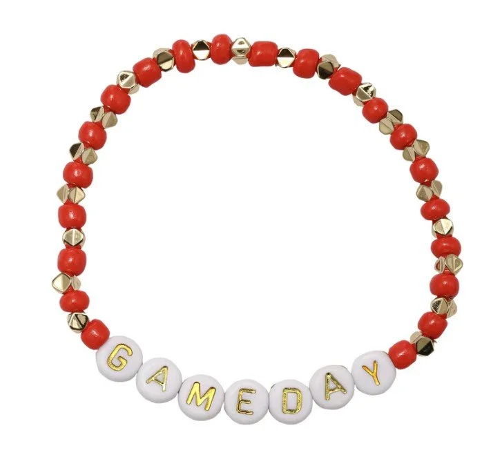 Red Gold Seed Beeded Bracelet - Game Day.jpg