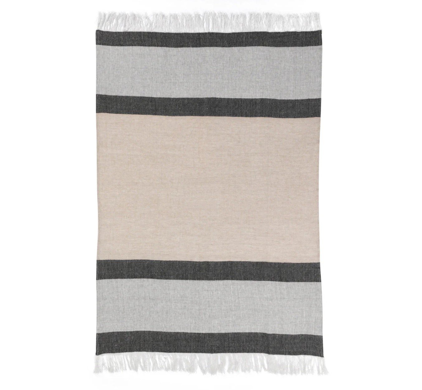 Villa By Classic Home  - TC Talara Nat/Charcoal Throw 50x70