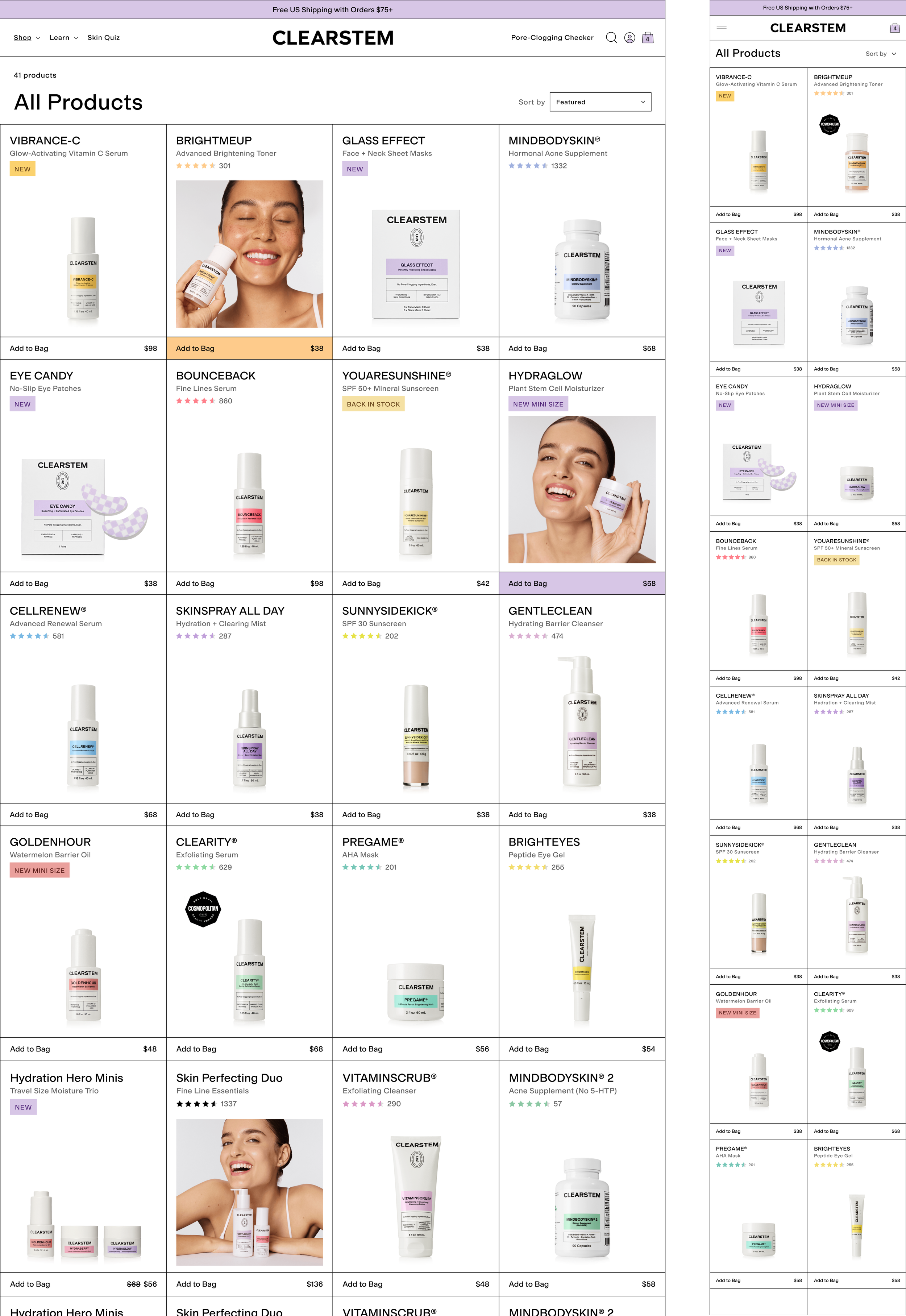 Product List Page and Highlight Tags