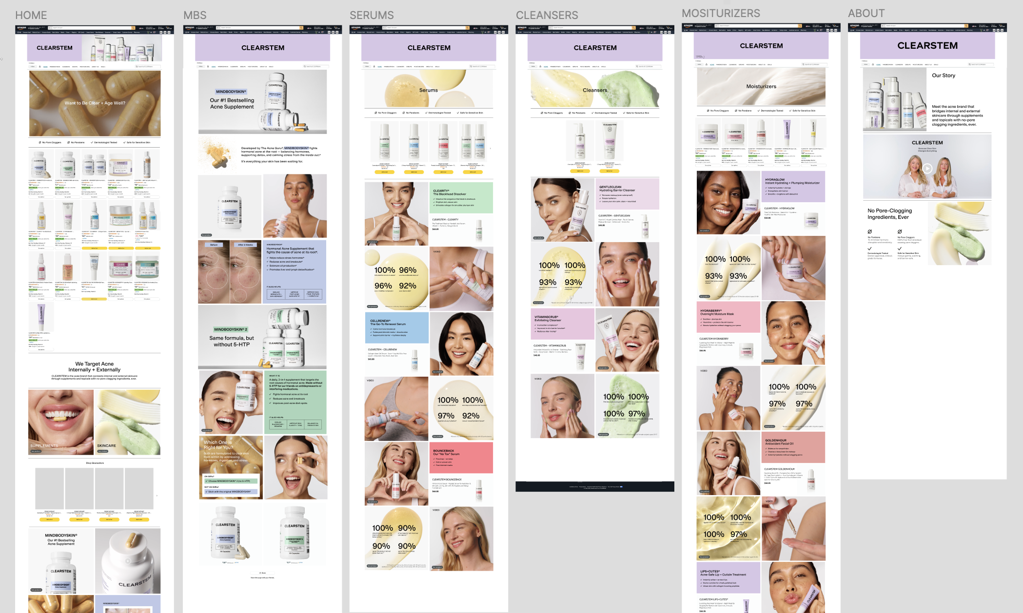 Amazon CLEARSTEM Brand Page