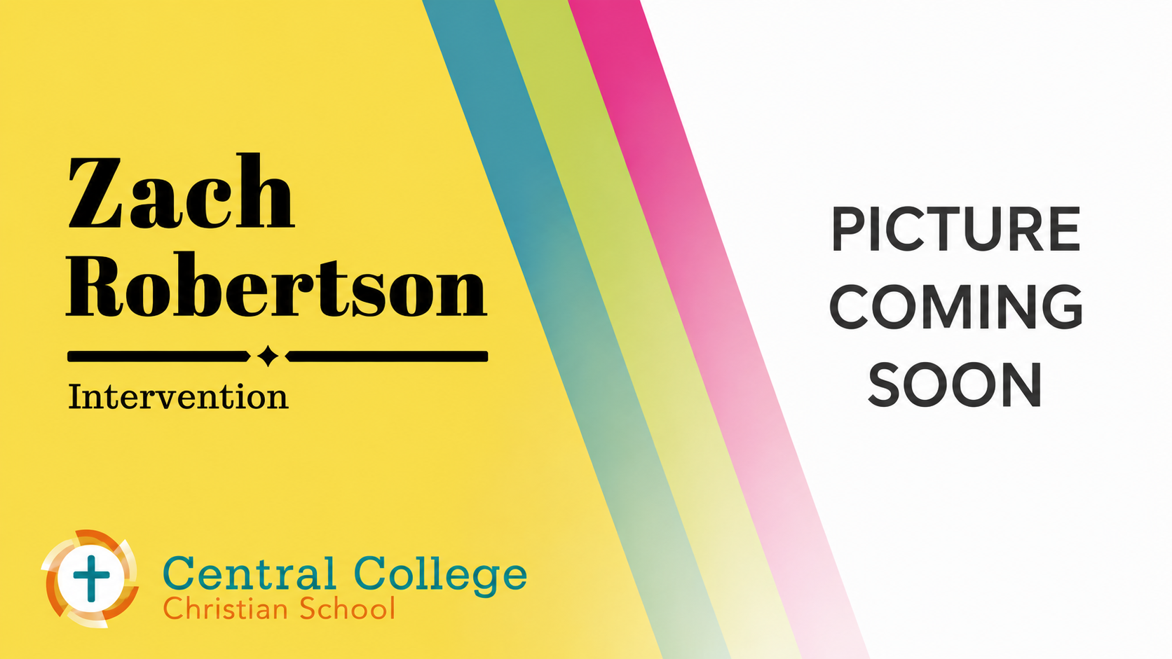 Zach Robertson - Intervention Specialist -  Zach Robertson holds a BA in Secondary Education, Social Studies, an MA in Curriculum and Instruction and is licensed to teach K-12 Mild/Moderate Intervention.  His experience includes roles as a teacher, c