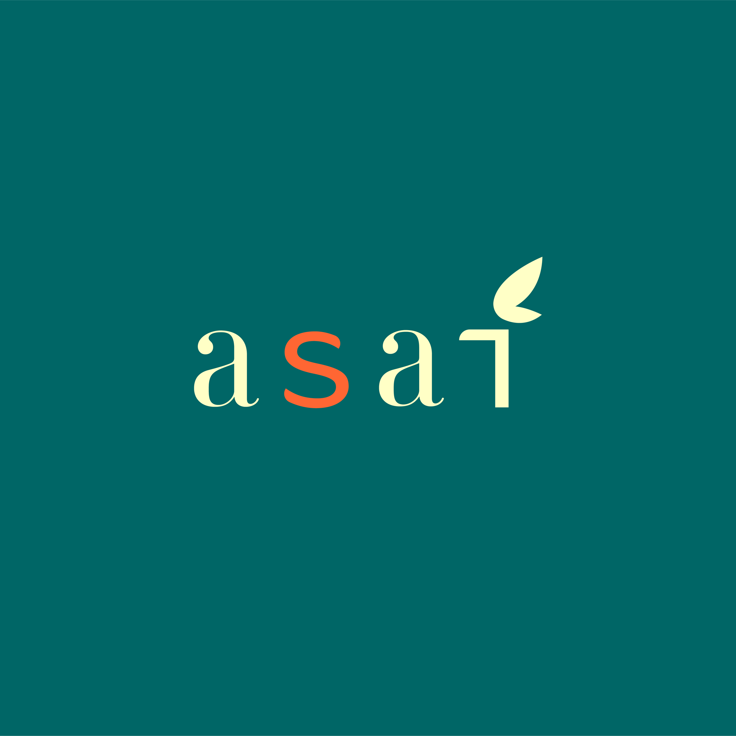 Nameplate for Asai yogurt.
