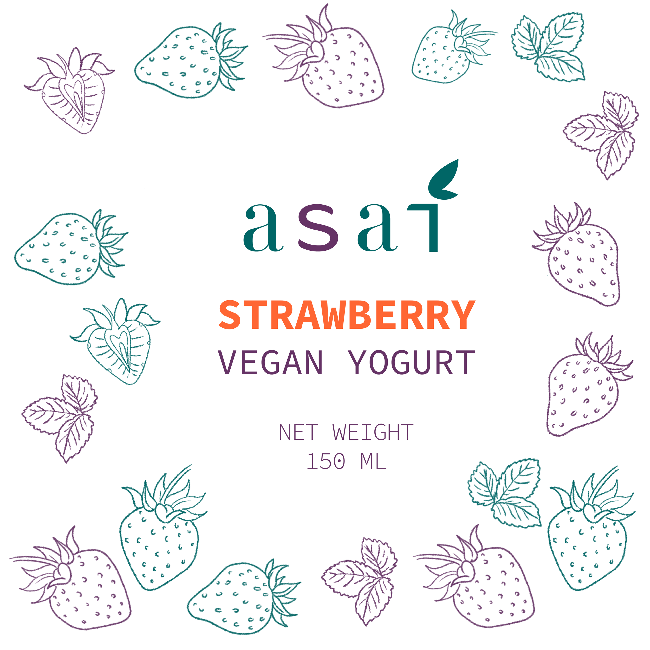 Strawkberry flavour label.