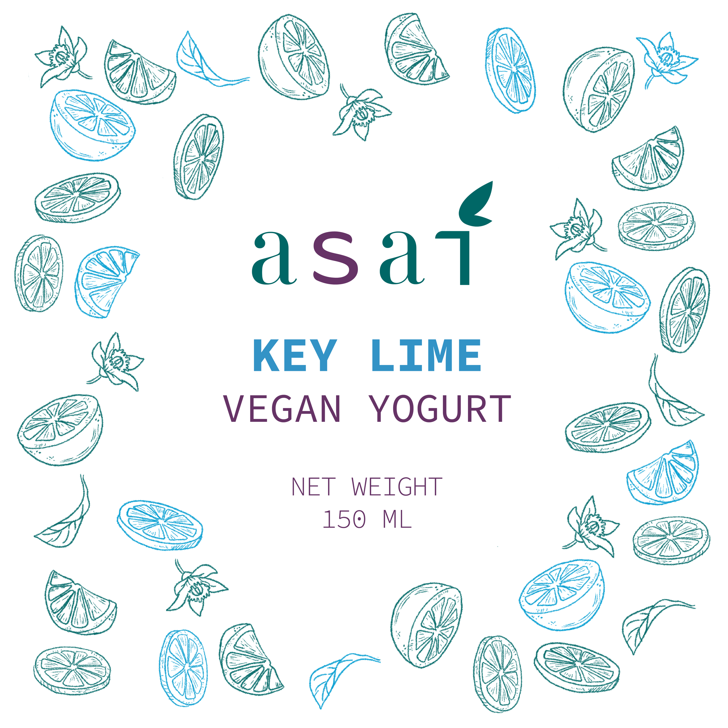 Key lime flavour label.