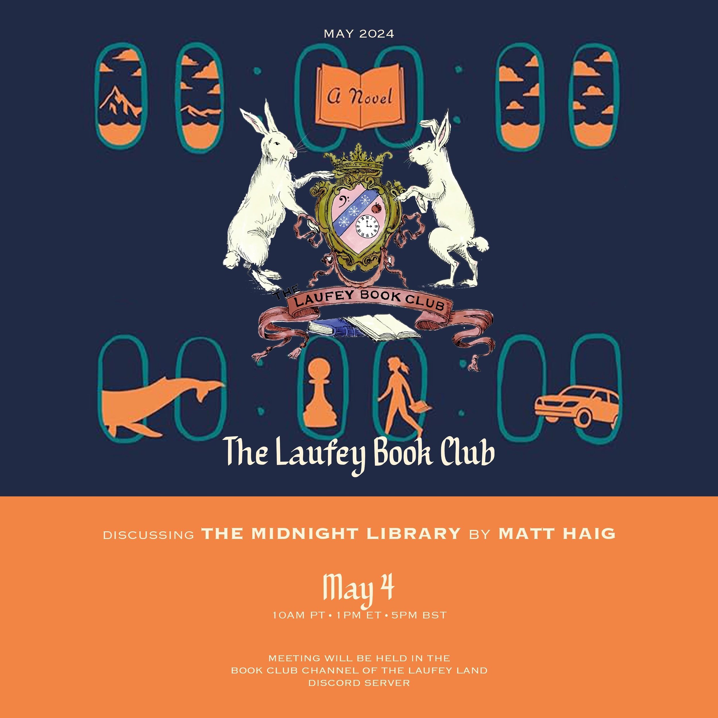 The next Laufey Book Club meeting will be held on May 4th in the book club channel of the Laufey Land discord server! We will be discussing this month&rsquo;s novel &ldquo;The Midnight Library&rdquo; by Matt Haig 🤍 Visit the link in bio to join the 
